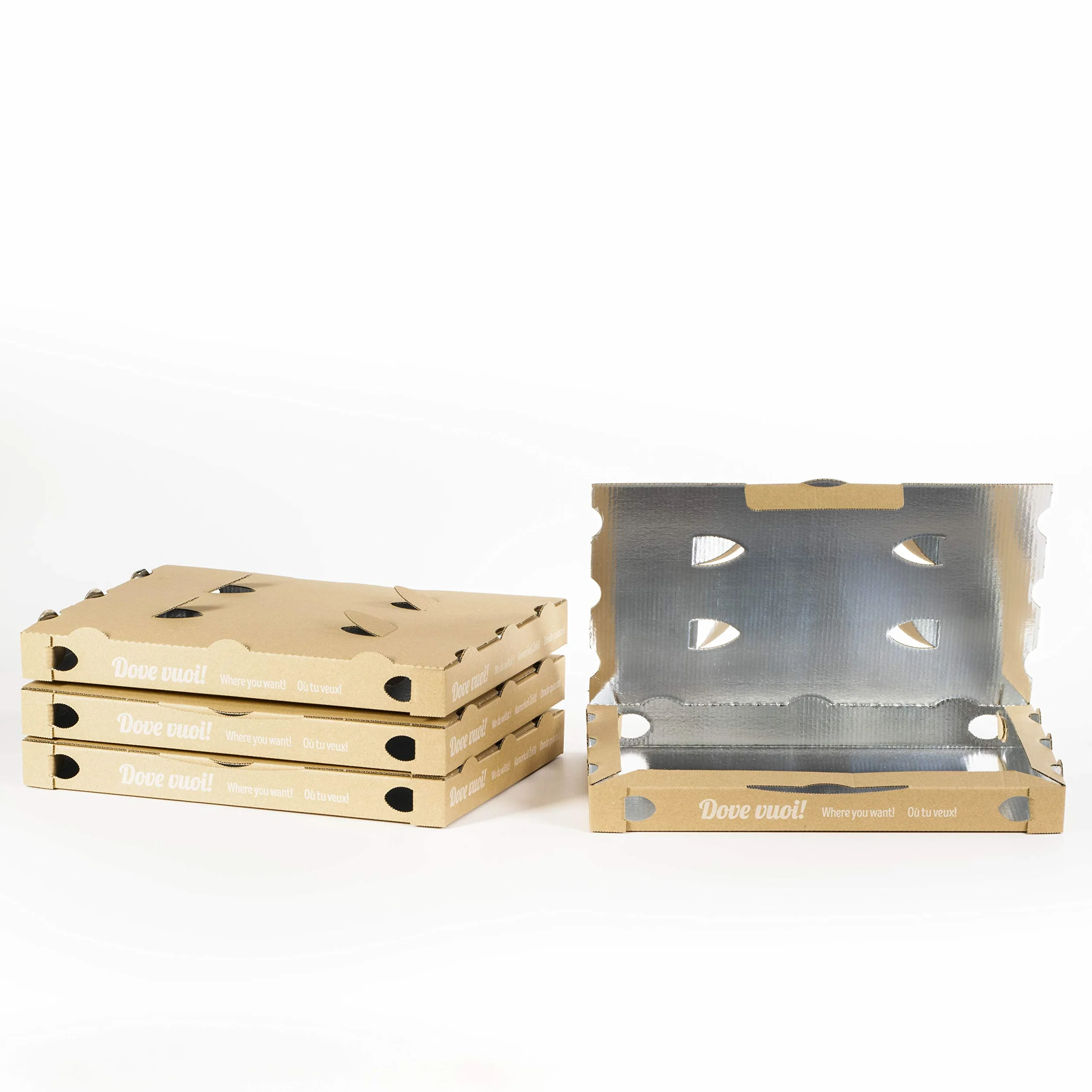 Scatola Pinsa in cartone con interno in PET 35x25x3,5 cm - 400 pezzi