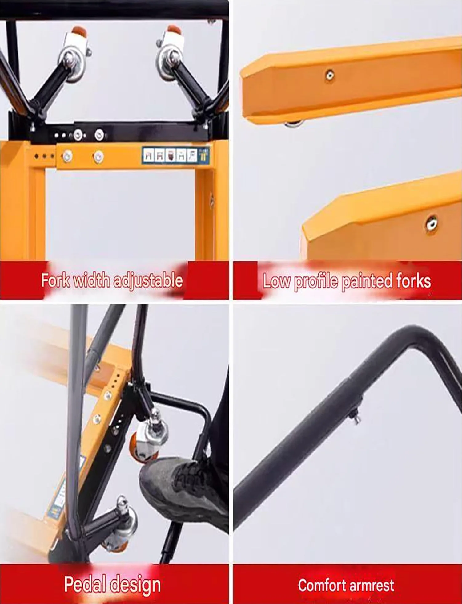 Forche for carrelli elevatori manuali, transpallet, transpallet standard commerciali for oggetti pesanti di piccole e medie dimensioni(80cm)