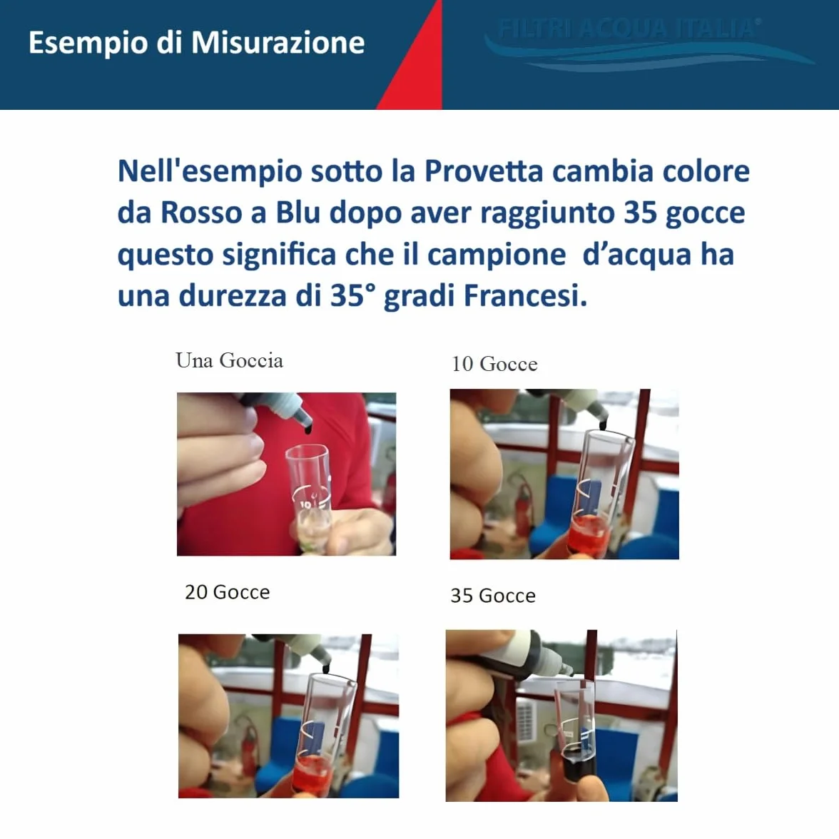 Titrant Set 4 Pezzi Kit Analisi Durezza Acqua (Gradi Francesi) per Misurare Calcare