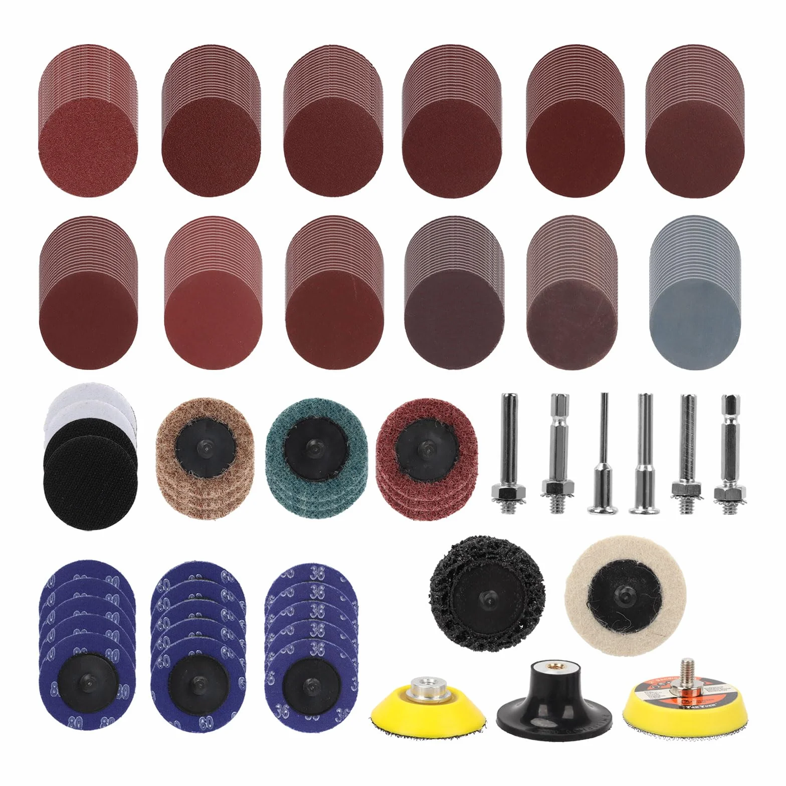 279 pezzi per avvitatore a batteria, pastiglie abrasive, dischi abrasivi in nylon, set di lucidatura auto, per rimuovere sbavature, ruggine e vernice