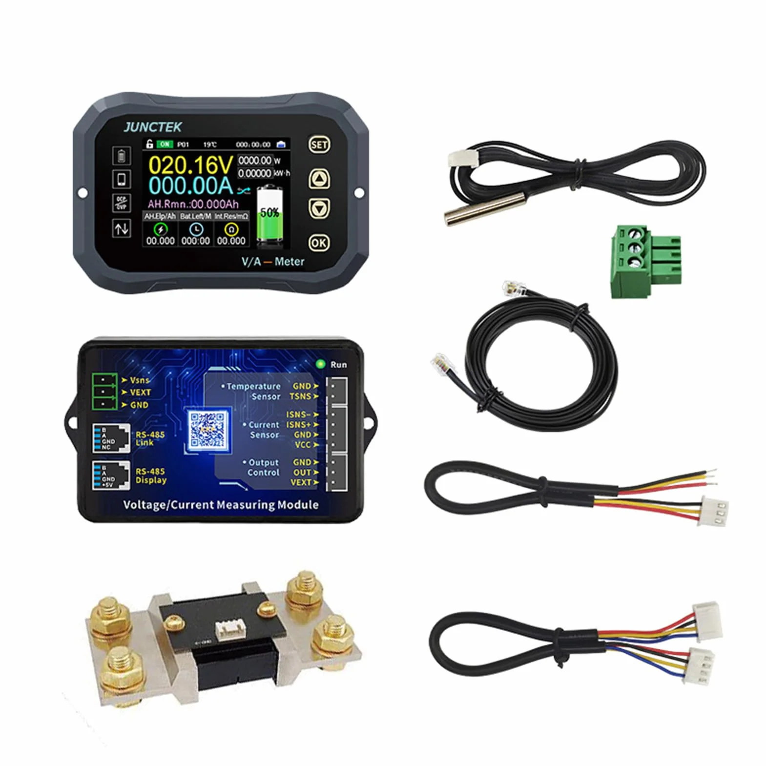 Bluetooth 100A/400A/600A batteria camper con/Shunt Tester Misuratore di Coulomb della batteria Misuratore di capacità della Affidabile, 600A, KG-160F