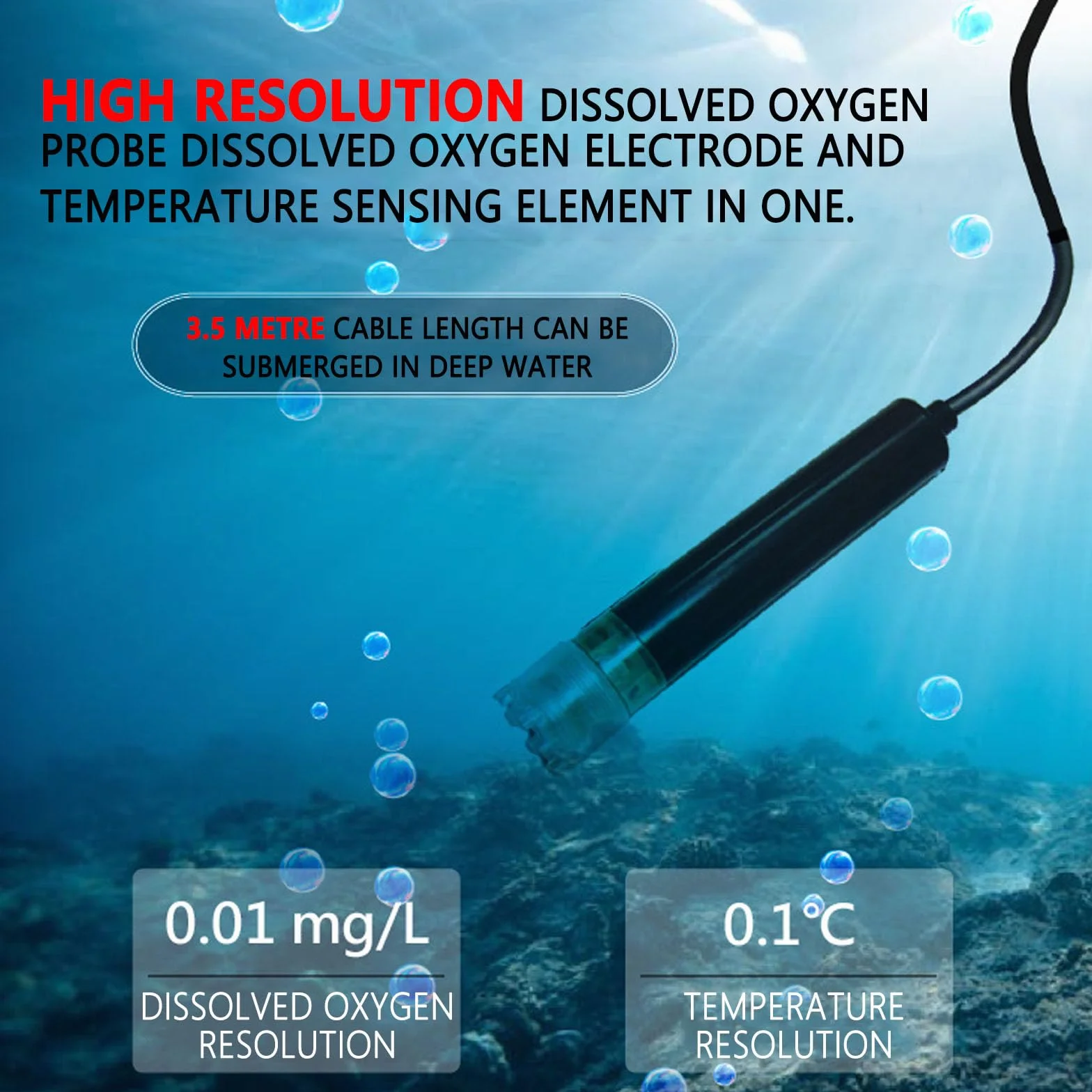 Misuratore di PH Portatile, DO Misuratore Multiparametrico Digitale Grande LCD Disciolto Ossigeno con ATC 99 Funzione di Memoria per Acqua Marina Acquacoltura e Coltivazione