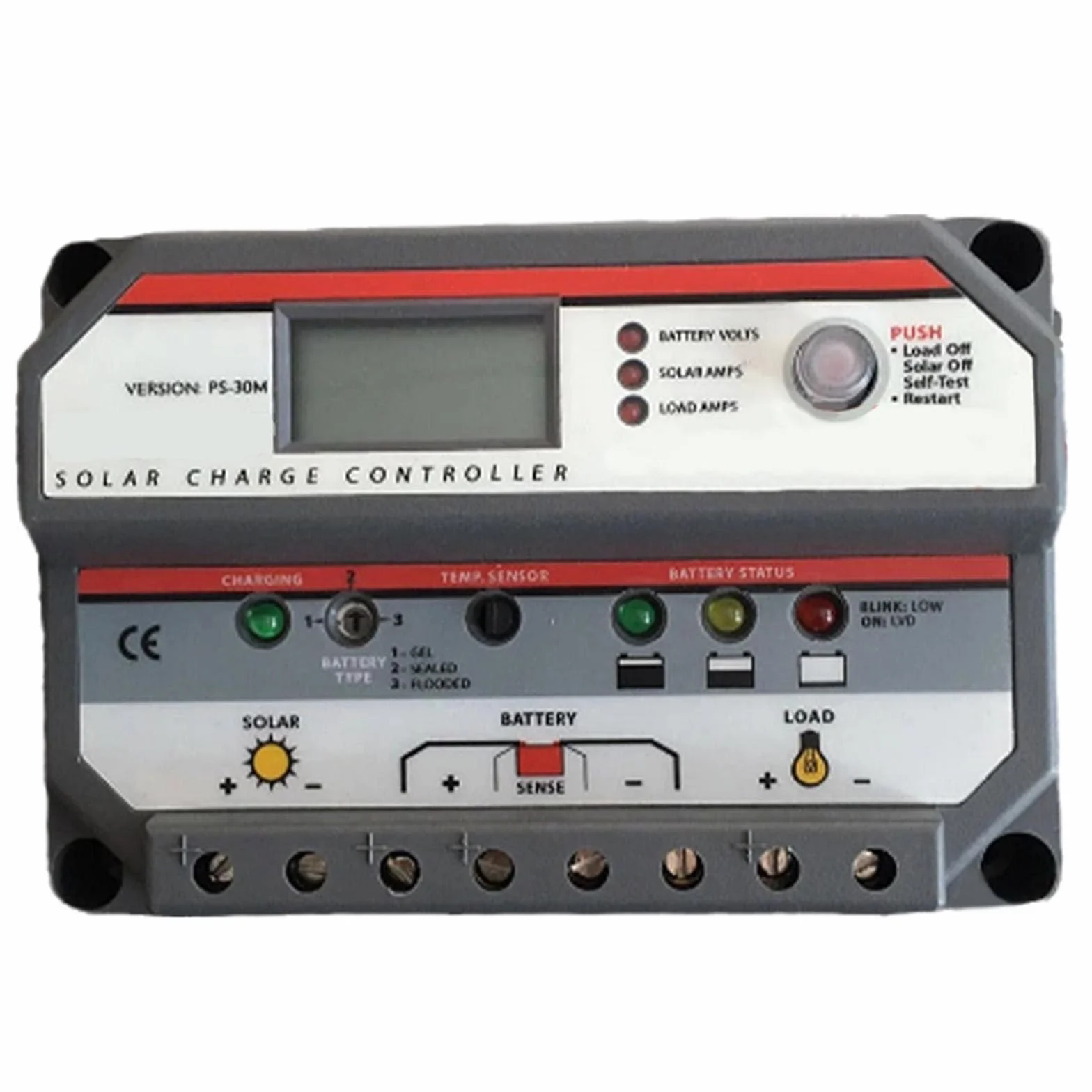 Regolatore solare PS-30M, regolatore di carica per pannello solare per la gestione della batteria Applicazioni di sistema off-grid