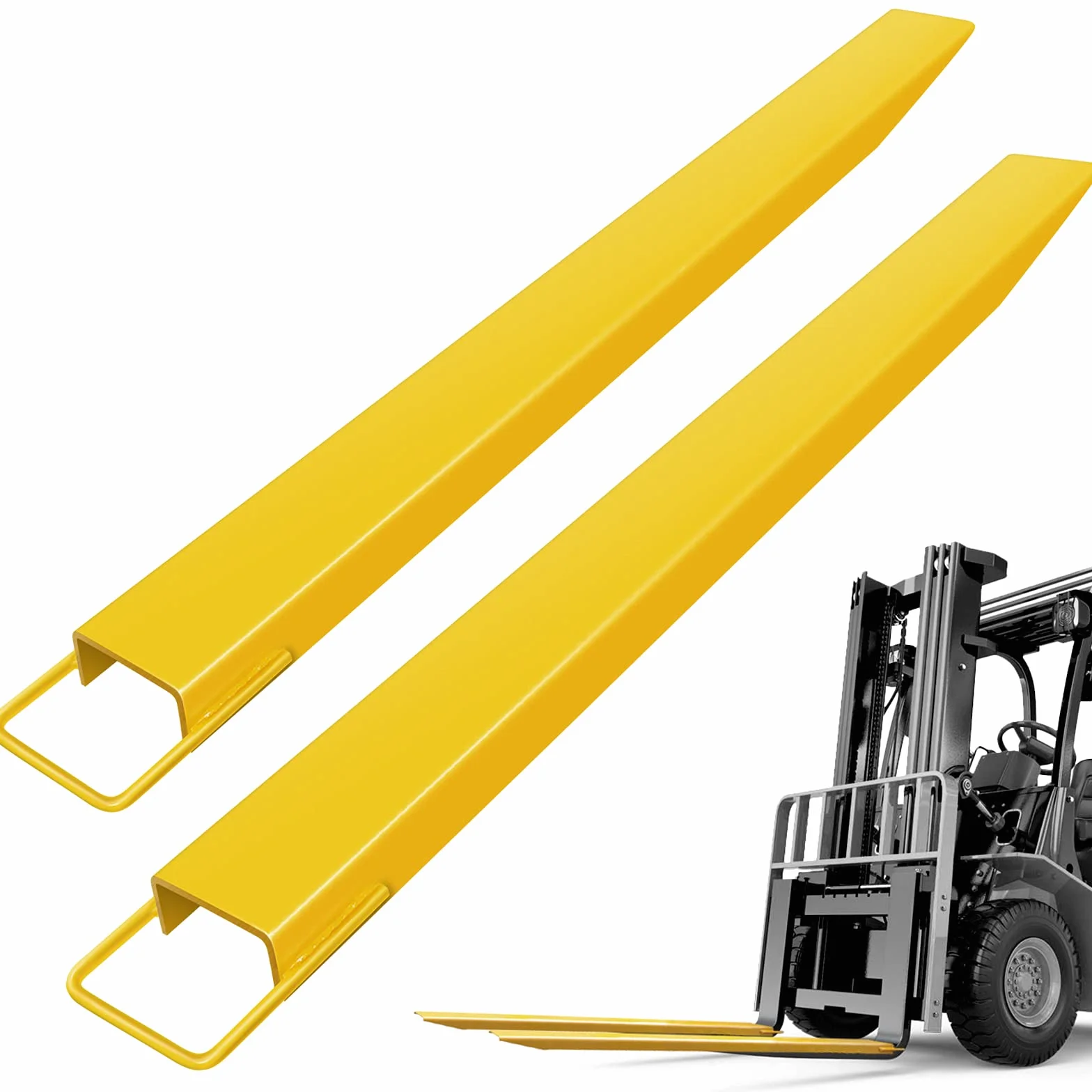 VEVOR Prolunga Forca Pallet per Carrello Elevatore 96 x 5 Pollici, Estensione Forca Pallet per Trattore e Sollevamento, Forcella per Pallet Adatto Macchina nell'Industria, Settore della Costruzione