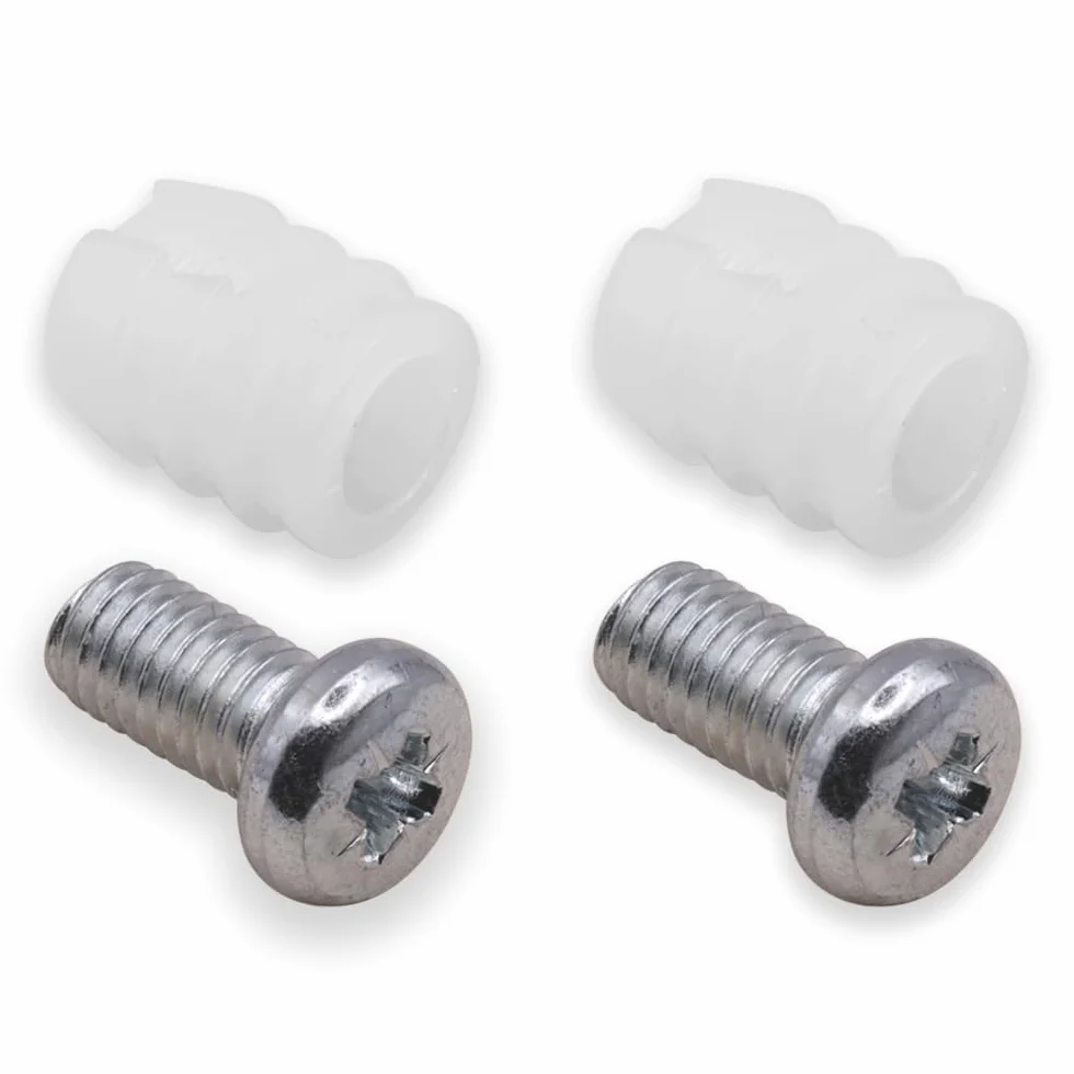 KIT RICAMBI COMPATIBILE PER IKEA 102267 & 105163 - Vite & Boccola filettata in plastica M6 - Ø11 x 13 mm - Connettore per MALM, HEMNES, SLÄKT