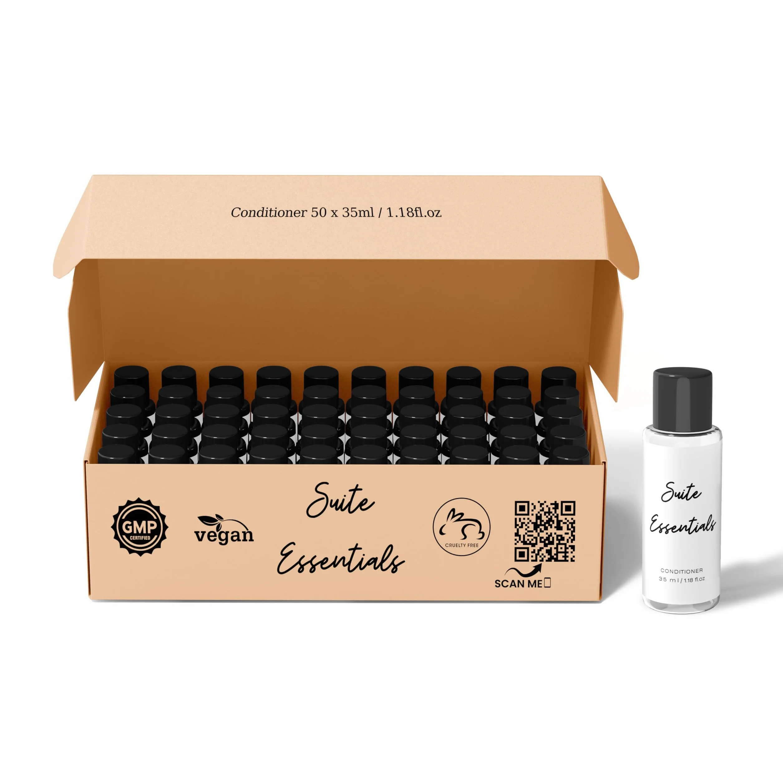 Confezione da 50 balsamo, 30 ml, ideale per hotel, camere degli ospiti, Airbnb e ospitalità, confezione riciclabile, mini balsamo per articoli da toeletta