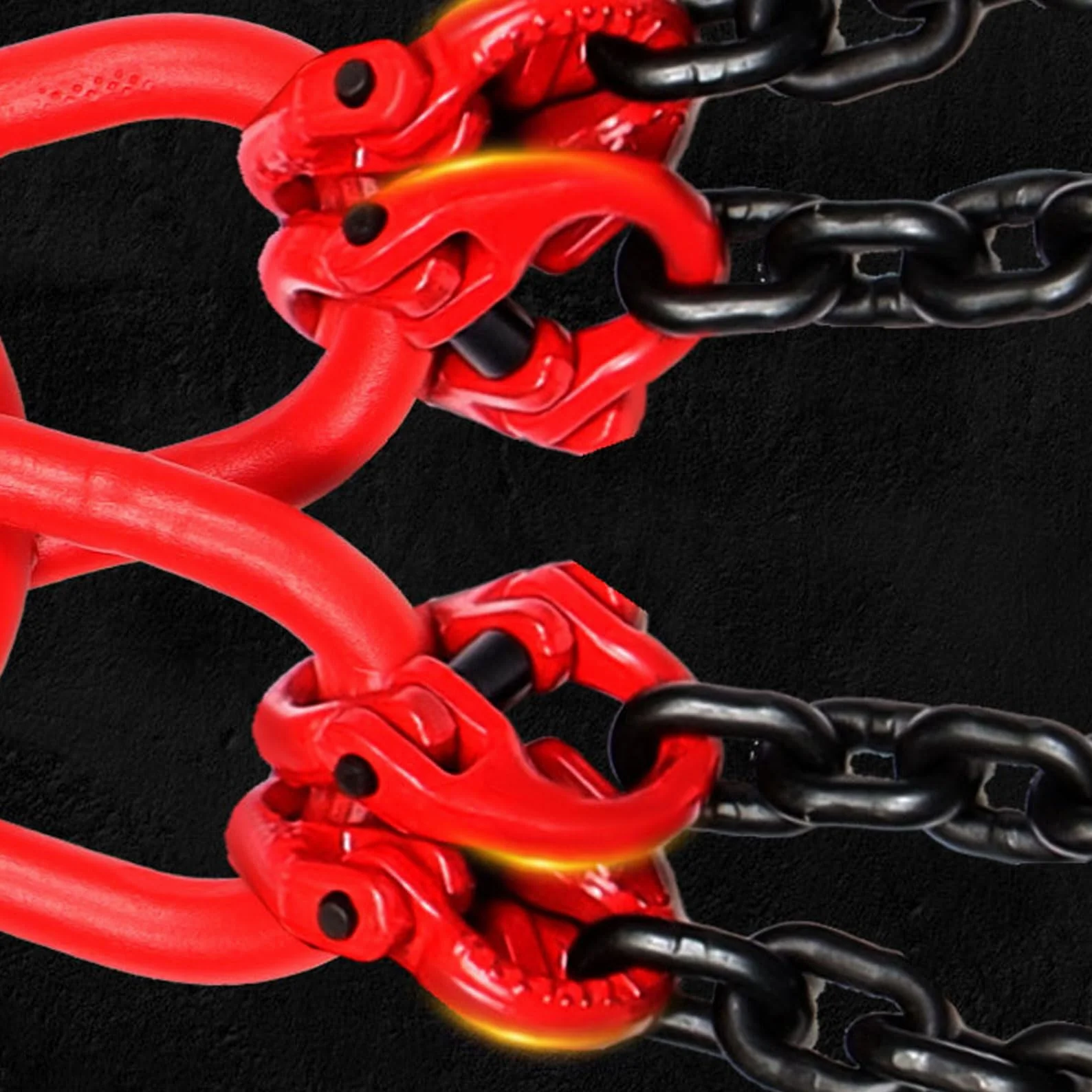 Cinghia di sollevamento a catena a gamba singola, capacità 1/3/5 t, con ganci per appendere la catena di sollevamento, ingranaggio resistente per resistenza industriale