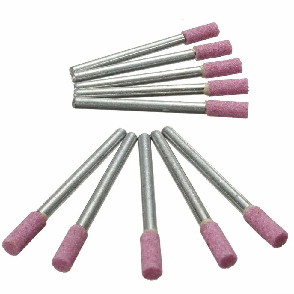 Kit di accessori per smerigliatrice rotante con 10 strumenti per lucidare e rettificare pietre in ceramica per metallo e finitura bordi