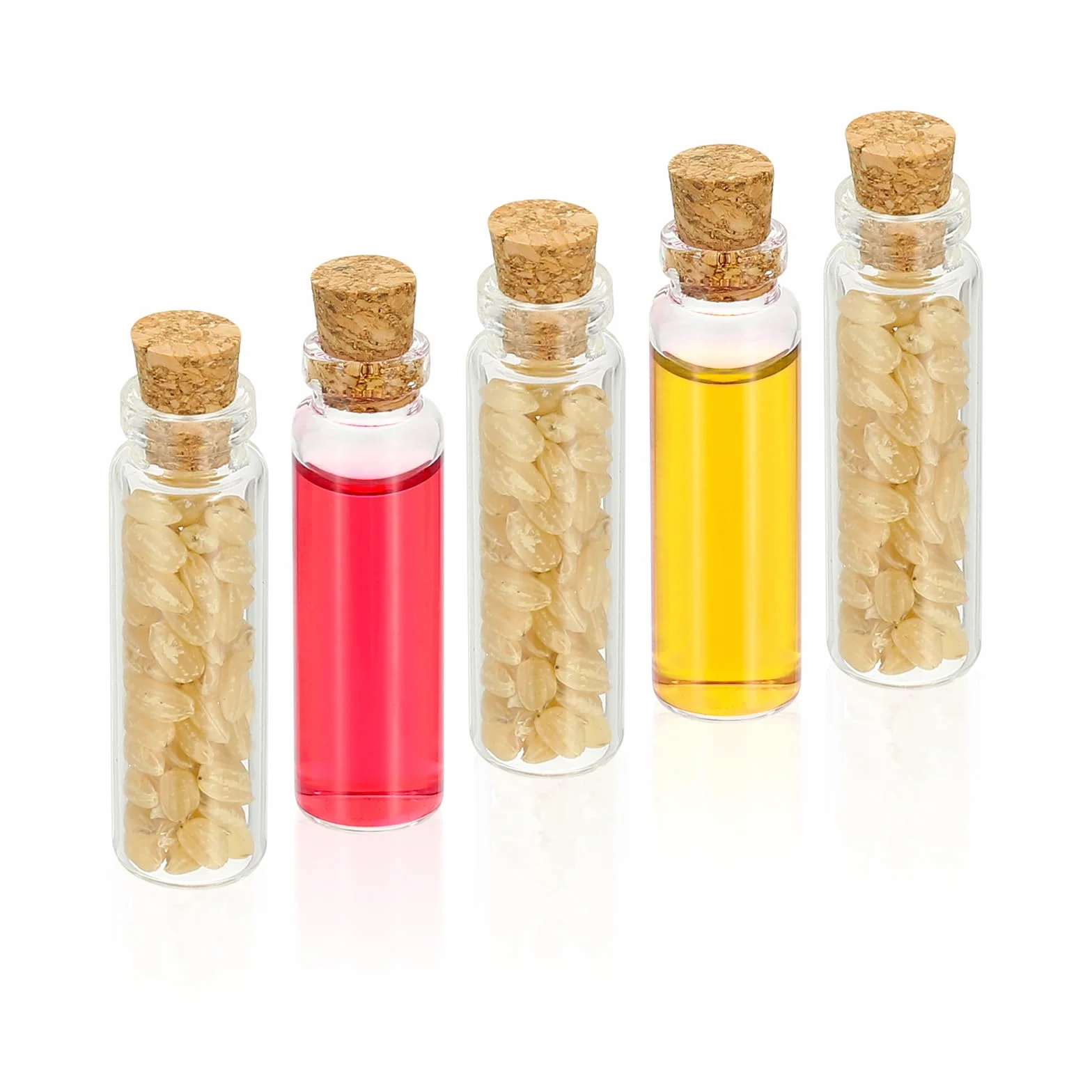 PATIKIL 3ml Piccole Bottiglie di Vetro Vial, 20Pcs Mini Bottiglie Trasparenti Vetro Barattoli Vuoti con Tappi di Sugo per Polvere Crema Artigianato