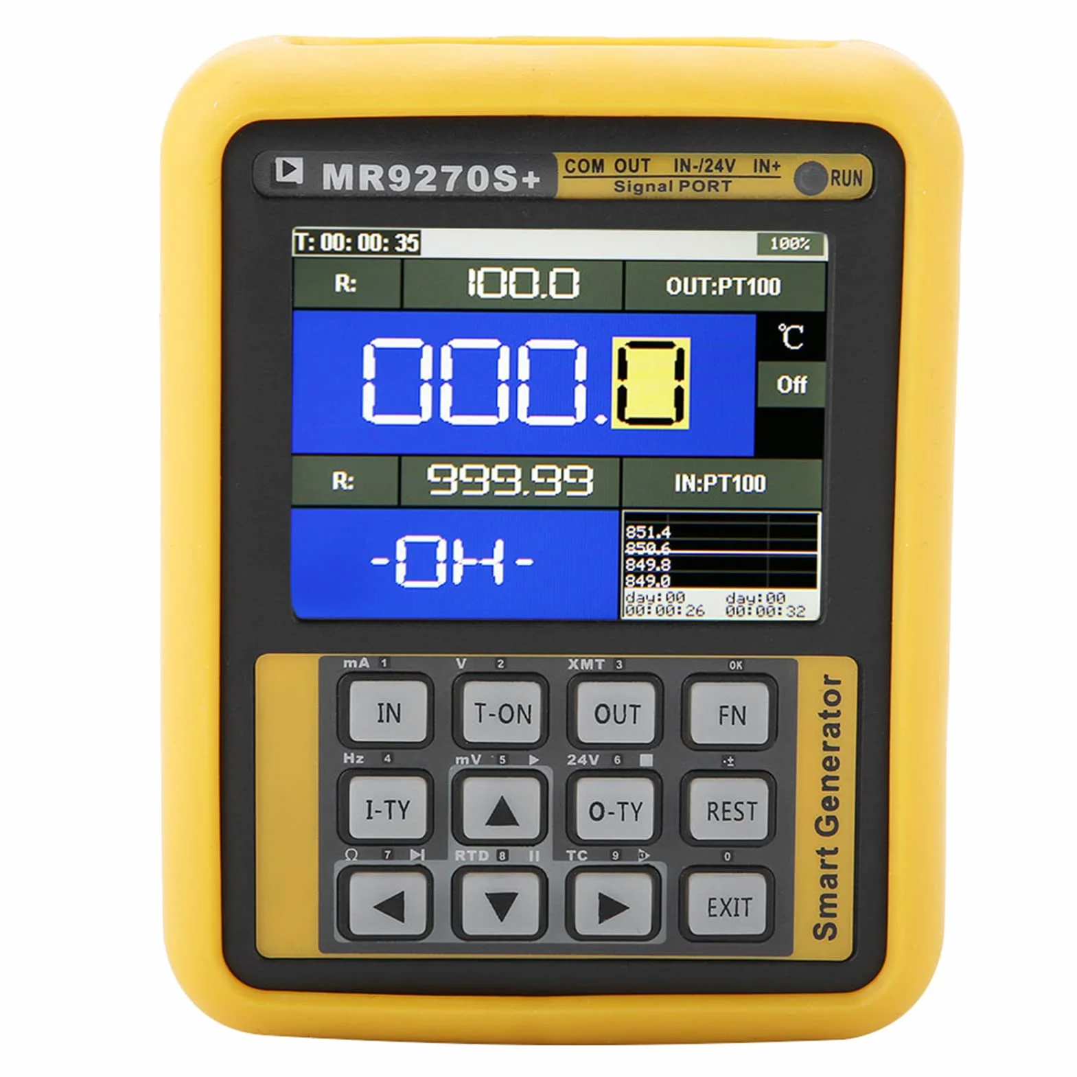 Tyenaza MR9270S+ Generatore di Segnali Portatile 4‑20 mA, Misuratore di Sorgente di Segnale, Uscita Termocoppia di Tensione di Corrente di calibrazione Portatile AC100‑240 V (AC220V)