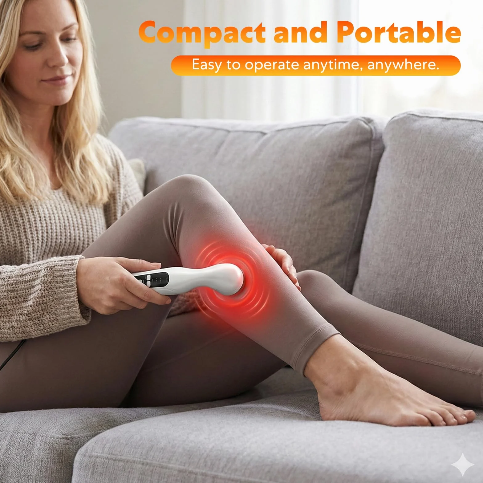 Dispositivo Per Fisioterapia Ad Ultrasuoni, Dispositivo a ultrasuoni per la casa Dispositivo portatile ad ultrasuoni per la terapia, 3 livelli di velocità per dolori muscolari e alla schiena