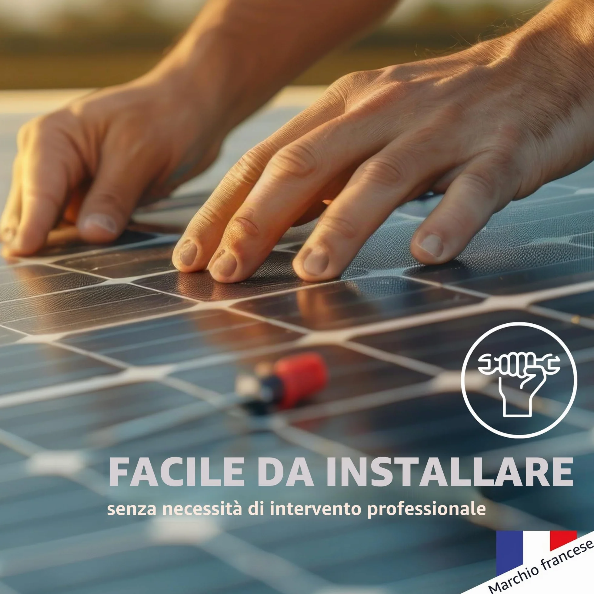 W Onder Full Energy – Pannello solare 34 V 300 W, pannello monocristallino per sistema solare pronto da collegare – balcone, giardino, campeggio, auto, barca, compatibile con sistema pronto a