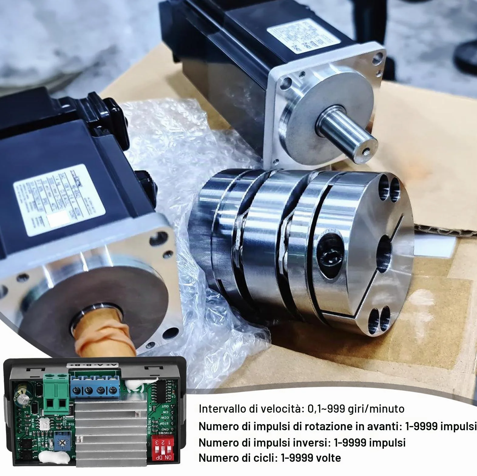 Nizirioo Driver del Motore Passo-Passo: Controllo Avanti/Indietro, Modulo Ad Angolo di Velocità per NEMA 17 23, Scheda Integrata Regolabile