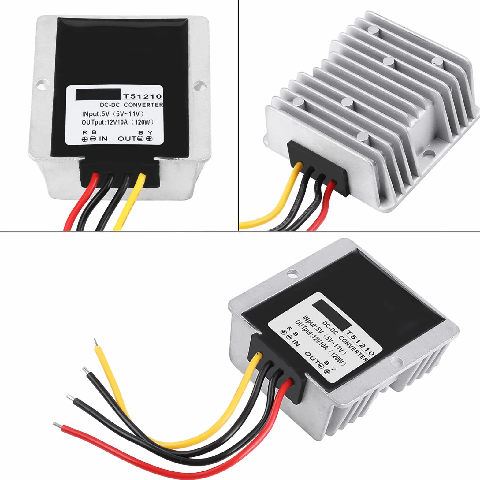 Convertitore DC Step Up 5V-12V 10A 120W Modulo Alimentazione Boost MOSFET Protezione Sovracorrente Alta Efficienza
