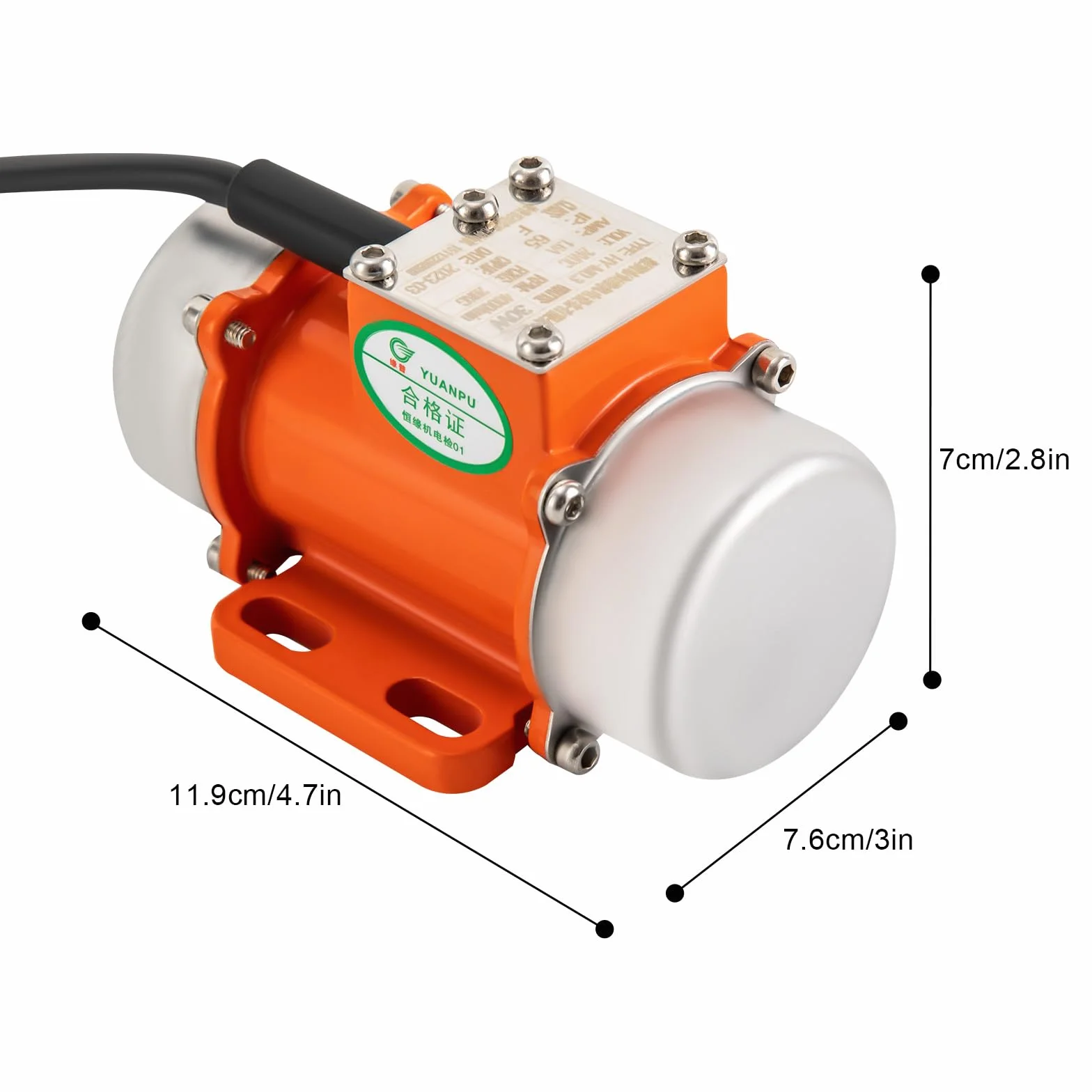 motore a vibrazione trifasincrono, 0-4000 giri/min, motore a vibrazione a 3 fasi, velocità regolabile, 30 W, motore a vibratore asincrono, motore a vibrazione (cablaggio senza spina