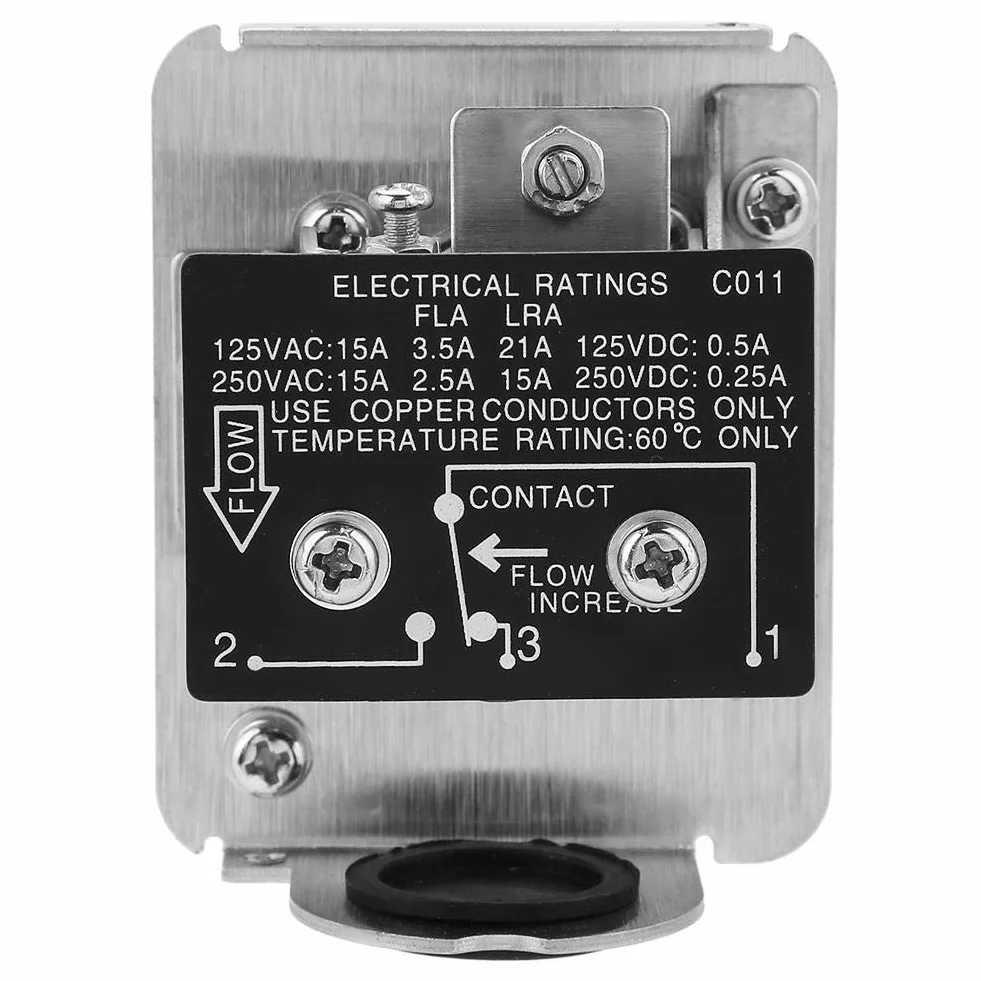 Interruttore di flusso dell'acqua HFS-15 Filo regolabile Doppio Tiro SPDT 220VAC 15A 1.0Mpa