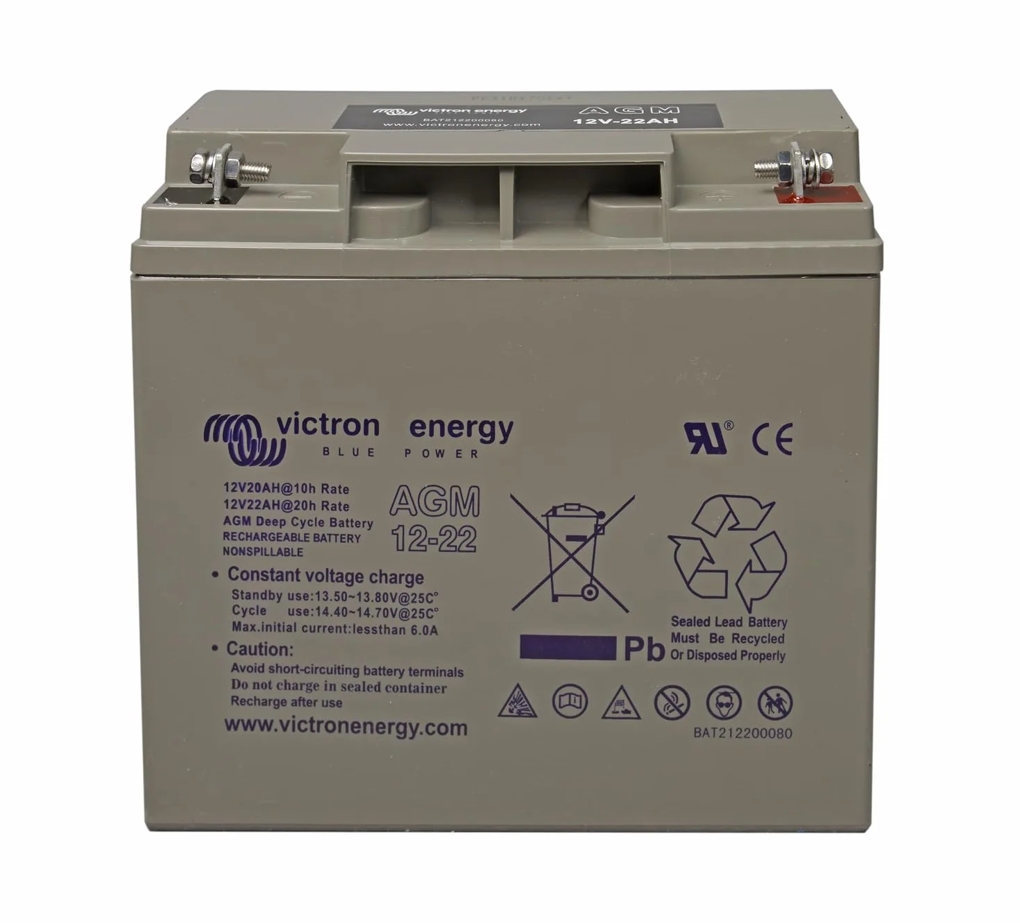 Victron Energy AGM 22Ah 12-Volt Batteria a Ciclo Profondo