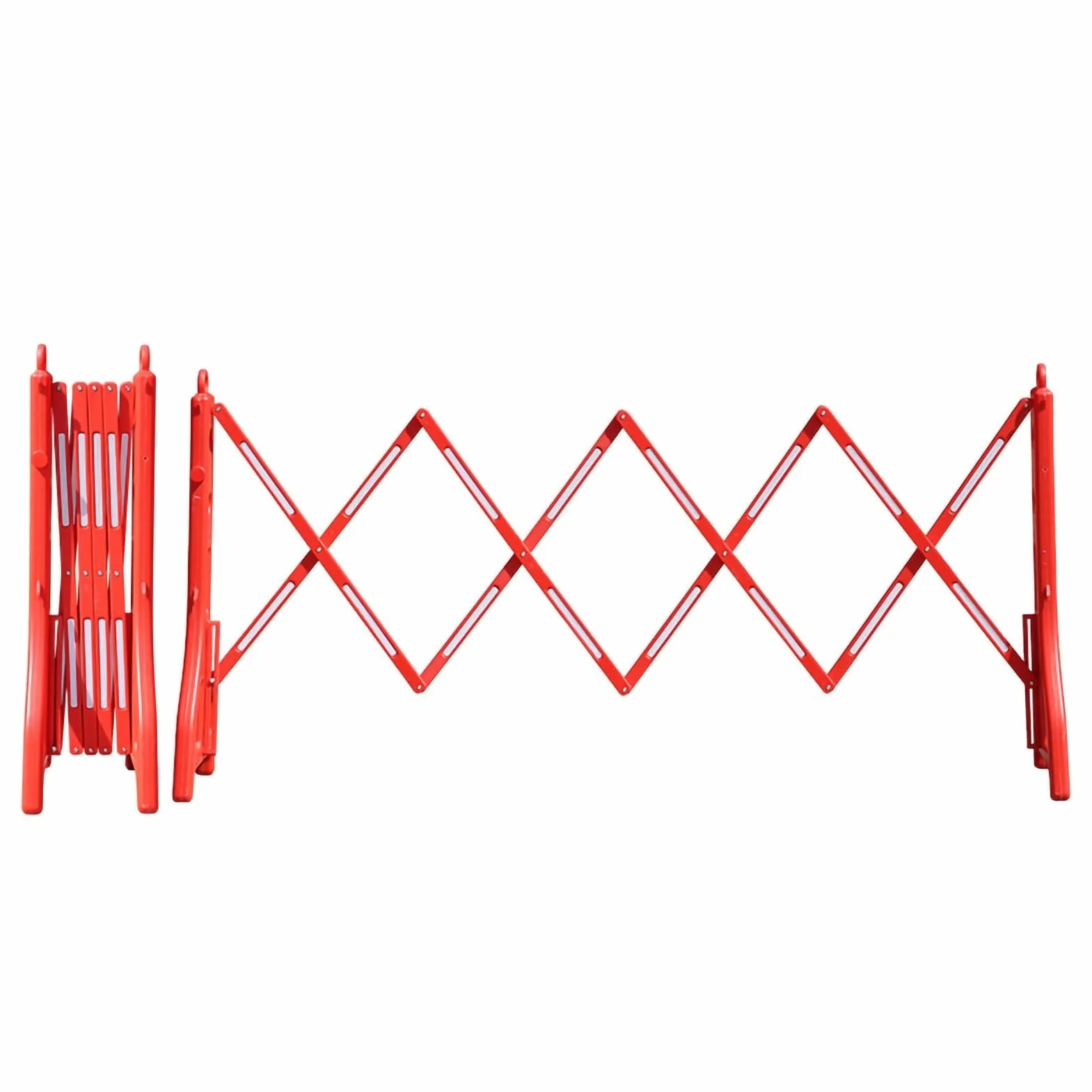 Barricata Mobile Espandibile Portatile Con Strisce Riflettenti Barriera Di Sicurezza Stradale Regolabile For Cantieri Edili Cintura Di Isolamento In Plastica Retrattile E Riempita D'acqua Di Colore(Re