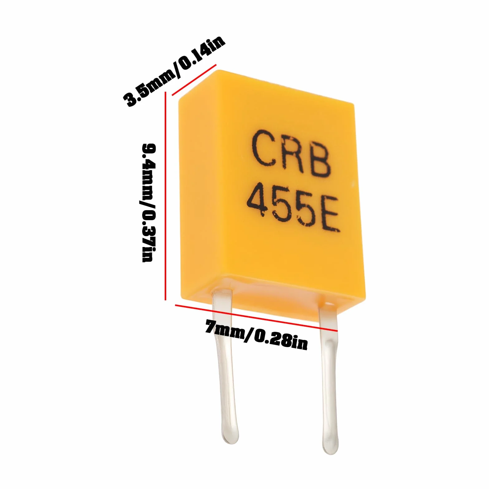 ECSiNG CRB455E di Risonatore in Cristallo Ceramico 2 Pin 455 KHz