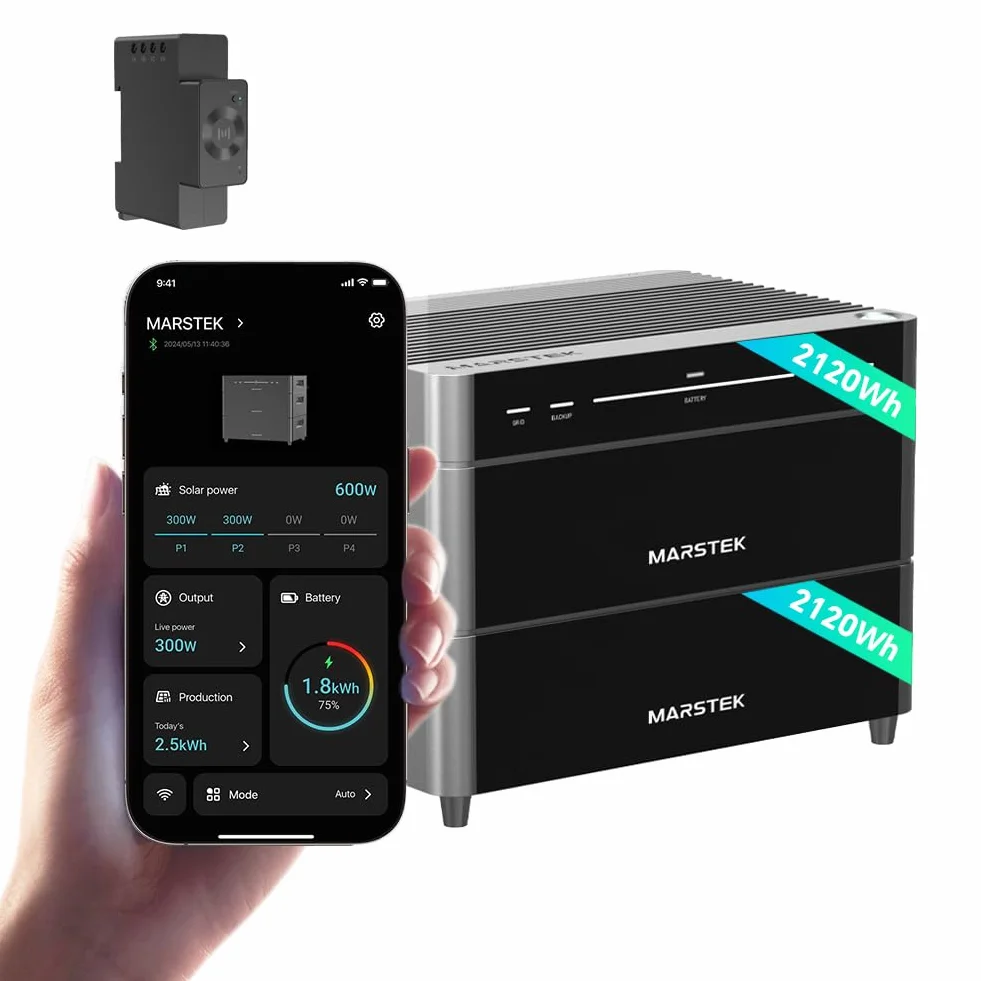 Marstek Venus A Impianto solare da balcone 4240 Wh LiFePO4 4 MPPT 2,4 kW 1,2 kW 6000 cicli IP65 Controllo app