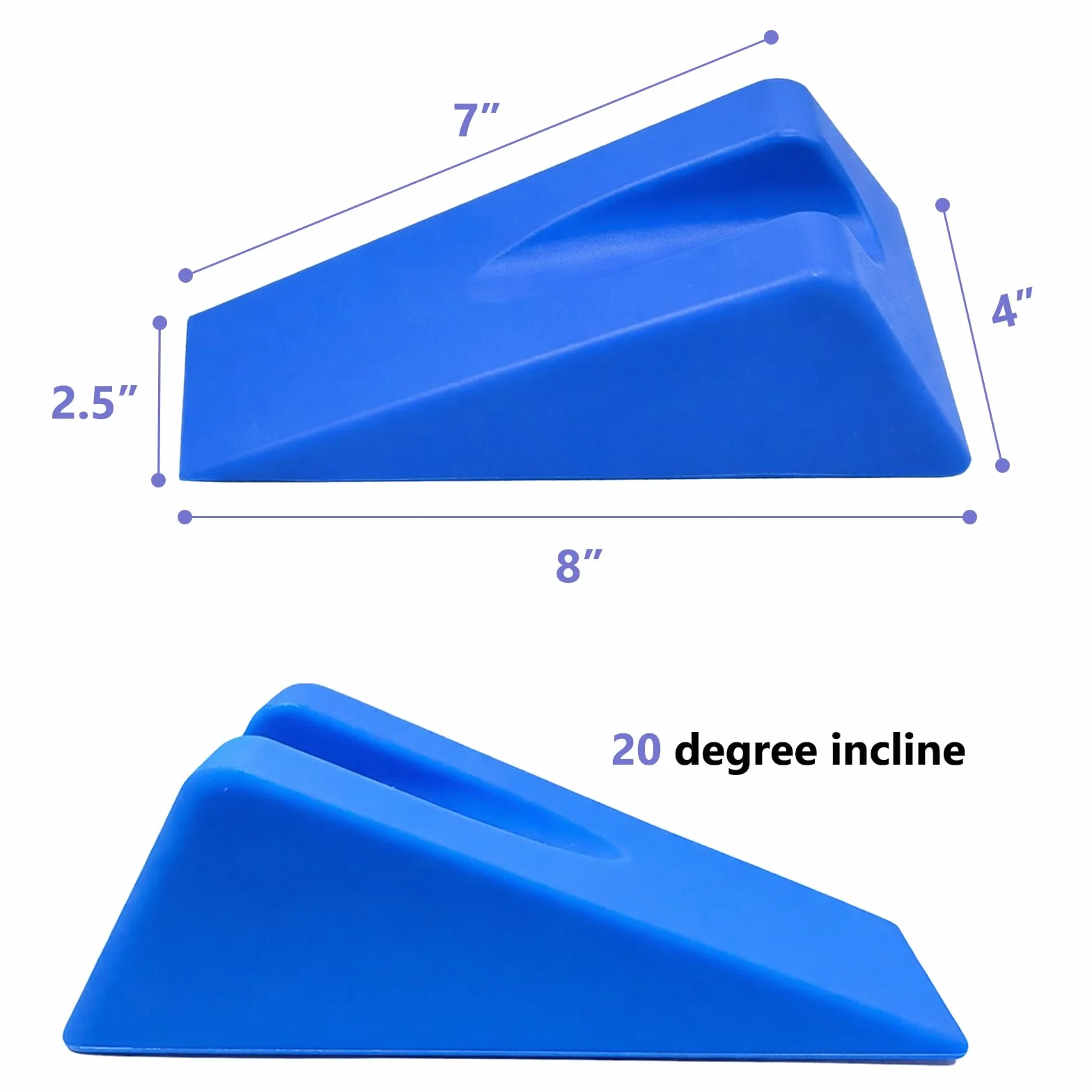 EDWERD Concept Wedge - Cuneo triangolare per mobilizzazione delle estremità, per alleviare il dolore spinale, strumento di riabilitazione, 1 pezzo (blu)