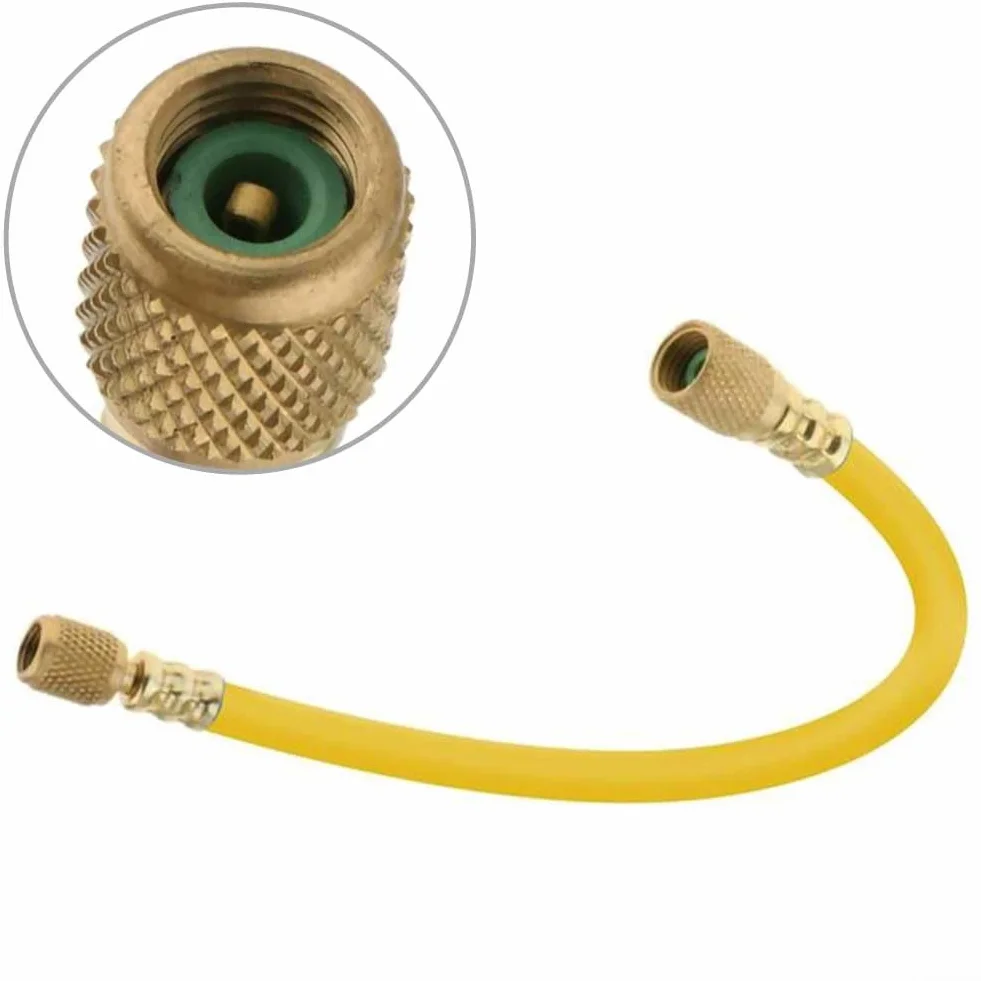 Tubo di misurazione del refrigerante, Tubo di carica R134A da 25 cm Tubo di carica del refrigerante Indicatore di tubo Kit di strumenti per fluoruro Ricambi auto per automobili Veicoli