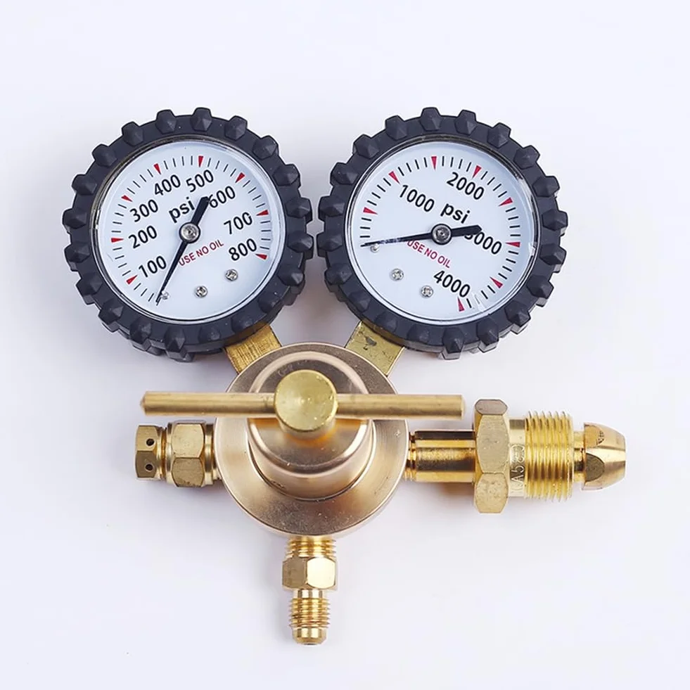 Osmond Regolatore di Azoto con Tubo da 60 Pollici per Spurgo HVAC, Connessione di Ingresso CGA580 e Connessione di Uscita Svasata da 1/4 Pollici