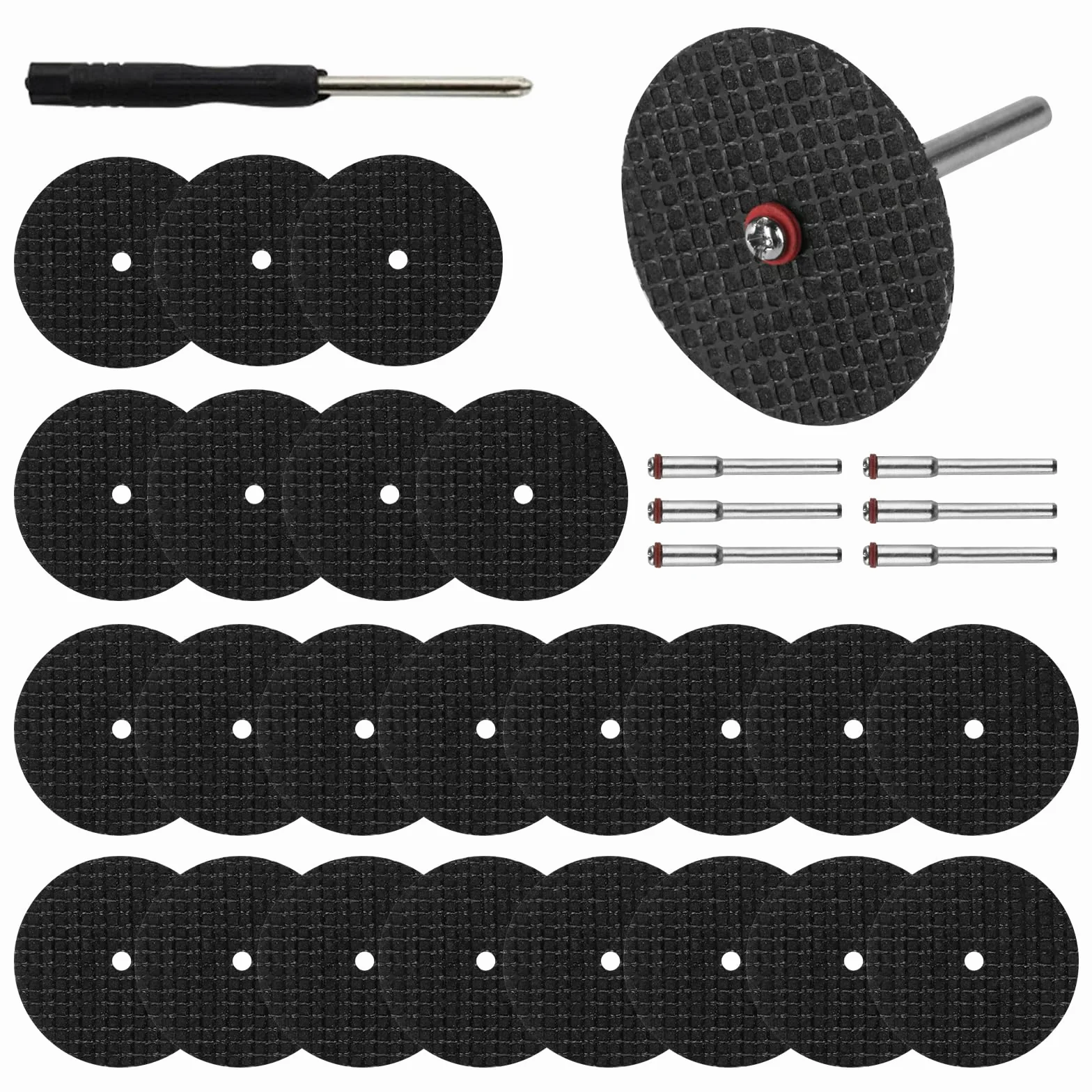 60 dischi da taglio compatibili con Dremel, 32 mm per accessori rotanti, set di dischi da taglio per metallo acciaio
