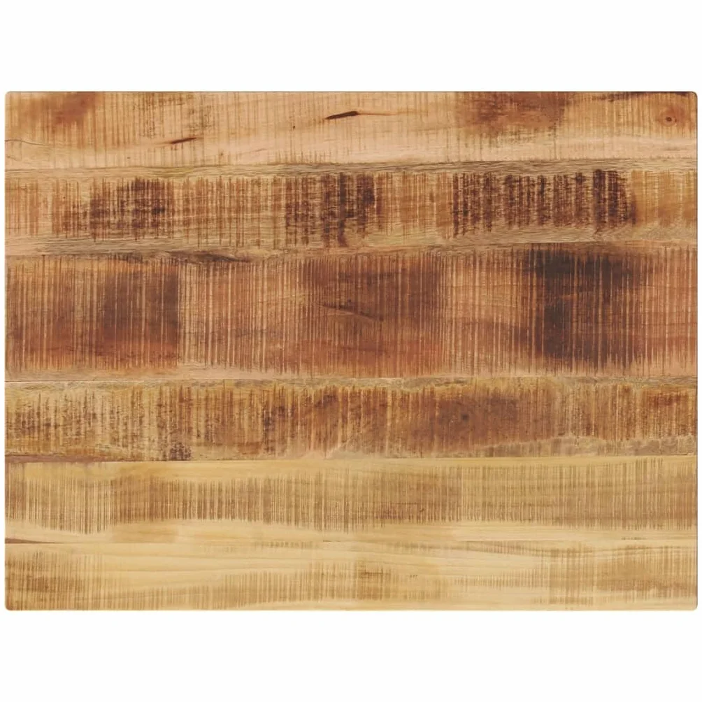 Piano per Tavolo Rettangolare 80x70x1,5cm Legno di Mango Grezzo
