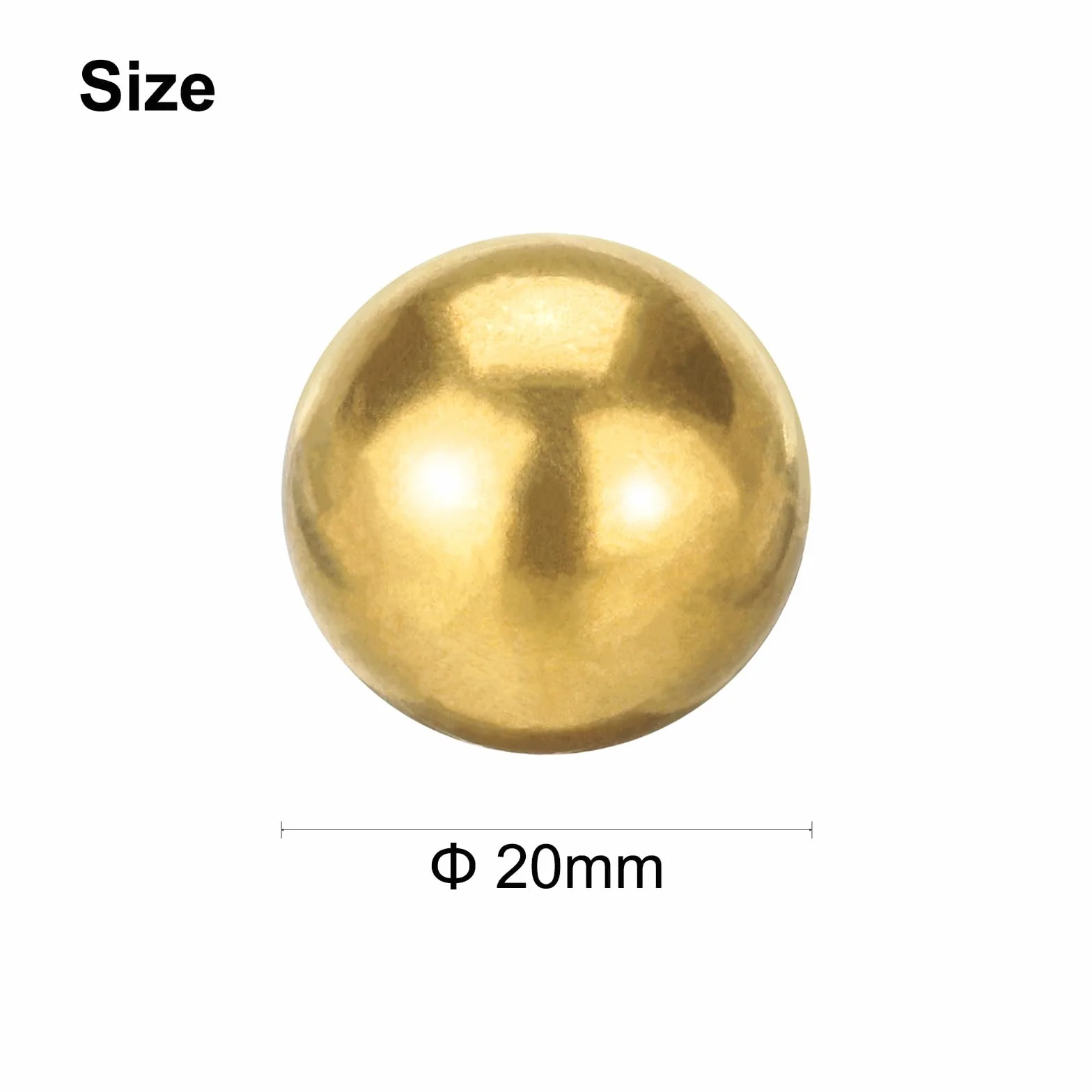 QUARKZMAN 2 Pz Sfere in Ottone Massiccio di Precisione da 20mm per Macchinari Industriali