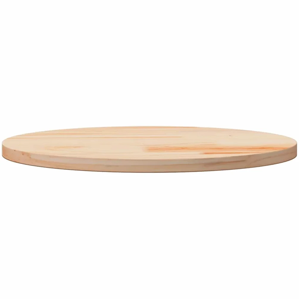 vidaXL Piano tavolo rotondo in legno massello di pino 60 cm diametro 2,5 cm spessore sostitutivo per tavolo da caffè o da pranzo