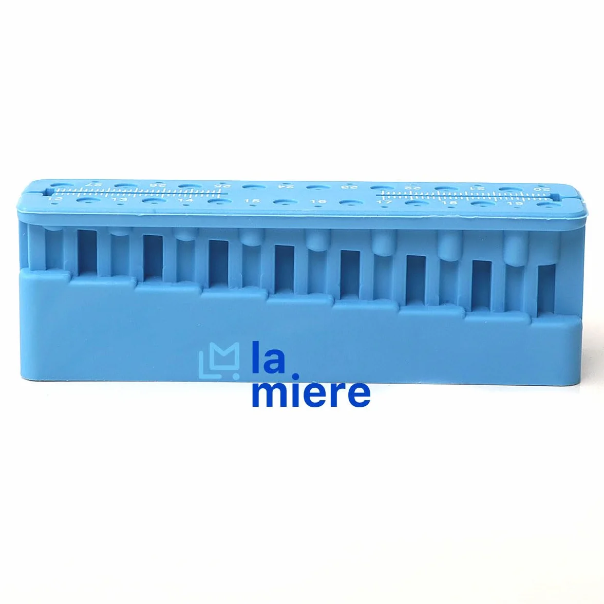 LA MIERE Strumenti di misurazione endodontica dentale, supporto per file, autoclavabile Endo File Block strumento di misura Righello B-Upside misura