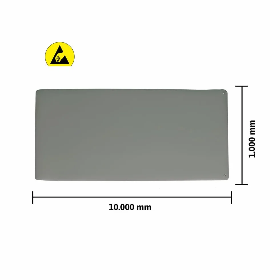 WETEC Rivestimento per tavolo, ESD, 1.000 x 10.000 mm, grigio platino, rotolo (tappetino protettivo ESD, tappetino da lavoro, antistatico, 1402.662 1402.662.L 1402.662.L 1402.662.R)