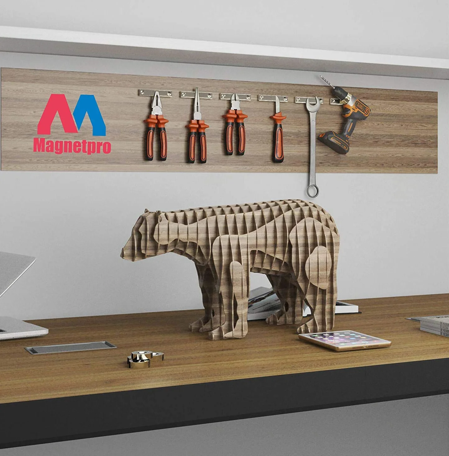 Magneti rettangolari 20 kg 40 x 13,5 x 5 mm con foro svasato e capsula per uso domestico e industriale