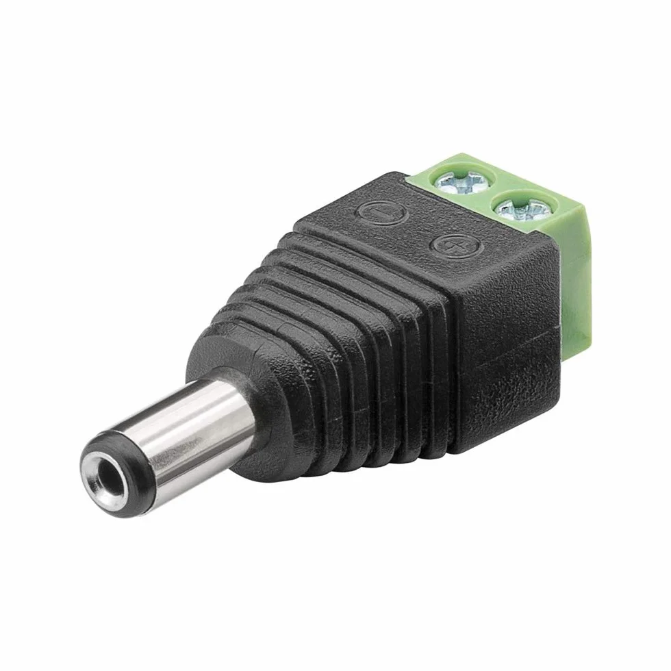 Goobay 76747 Adattatore Morsetto, 2pin > Spina DC, 5.50mm x 2.10mm, Confezioni da 10