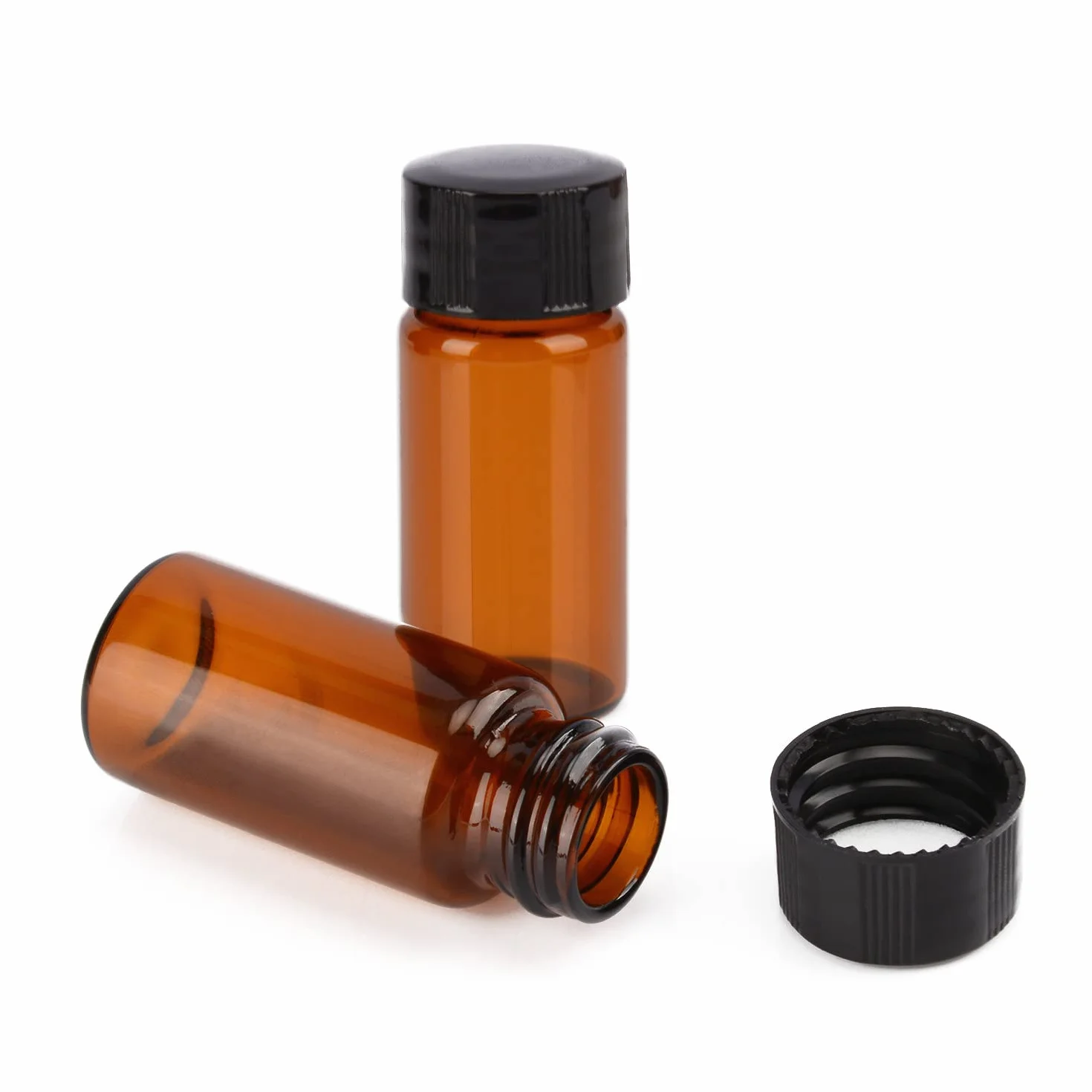 stonylab Viali Campione in Vetro Marrone con Tappo a Vite, Flacone per Campionamento Liquido Flacone Reagente in Vetro Ambra, Capacità 10 ml, Confezione da 40