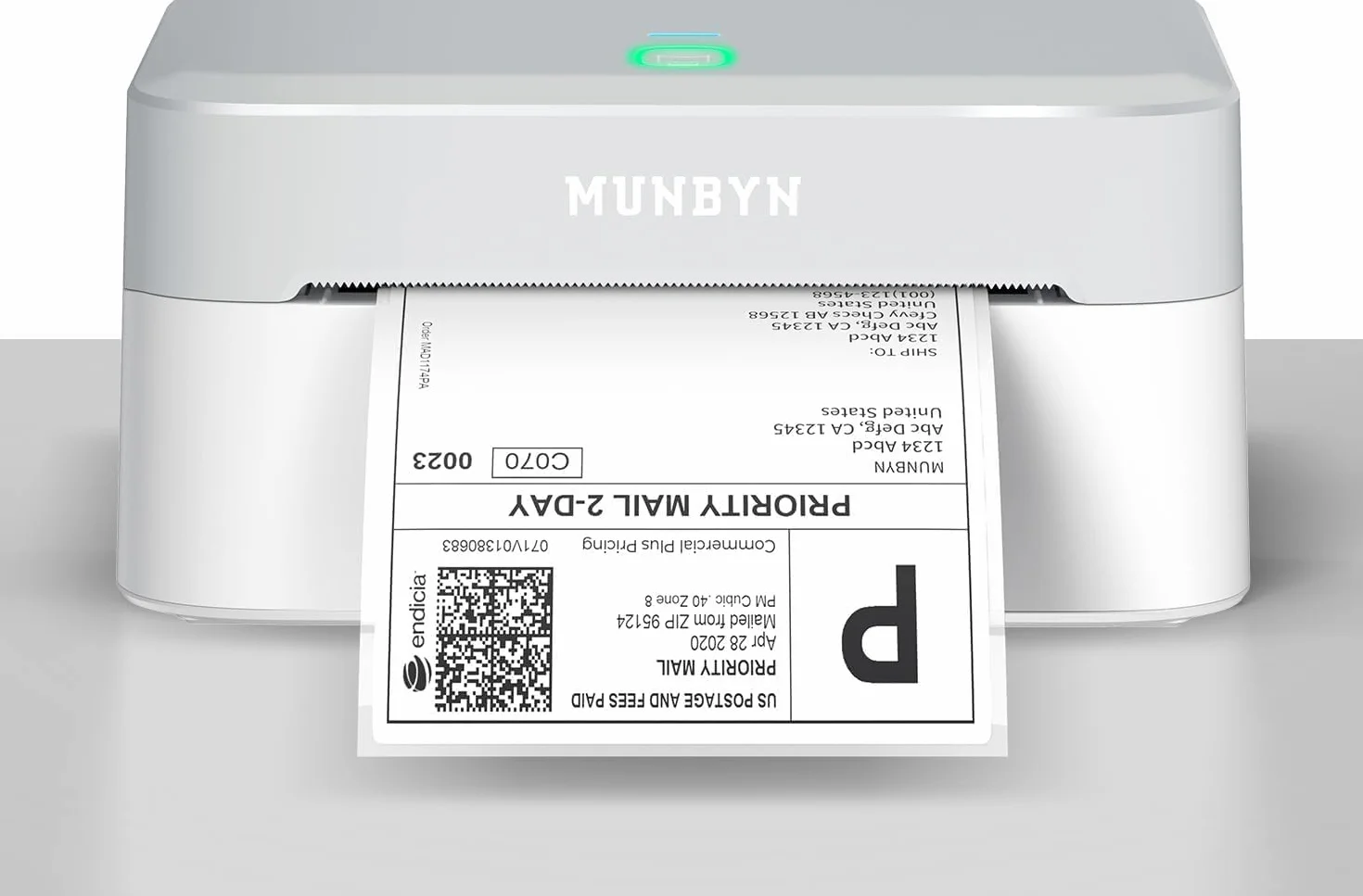 MUNBYN Stampante Etichette Spedizione Bluetooth, Stampante Termica Etichette 4x6 per Piccole Imprese e Uffici in Casa con Tecnologia DAC, Compatibile con Windows macOS Amazon FedEx DHL, 403B