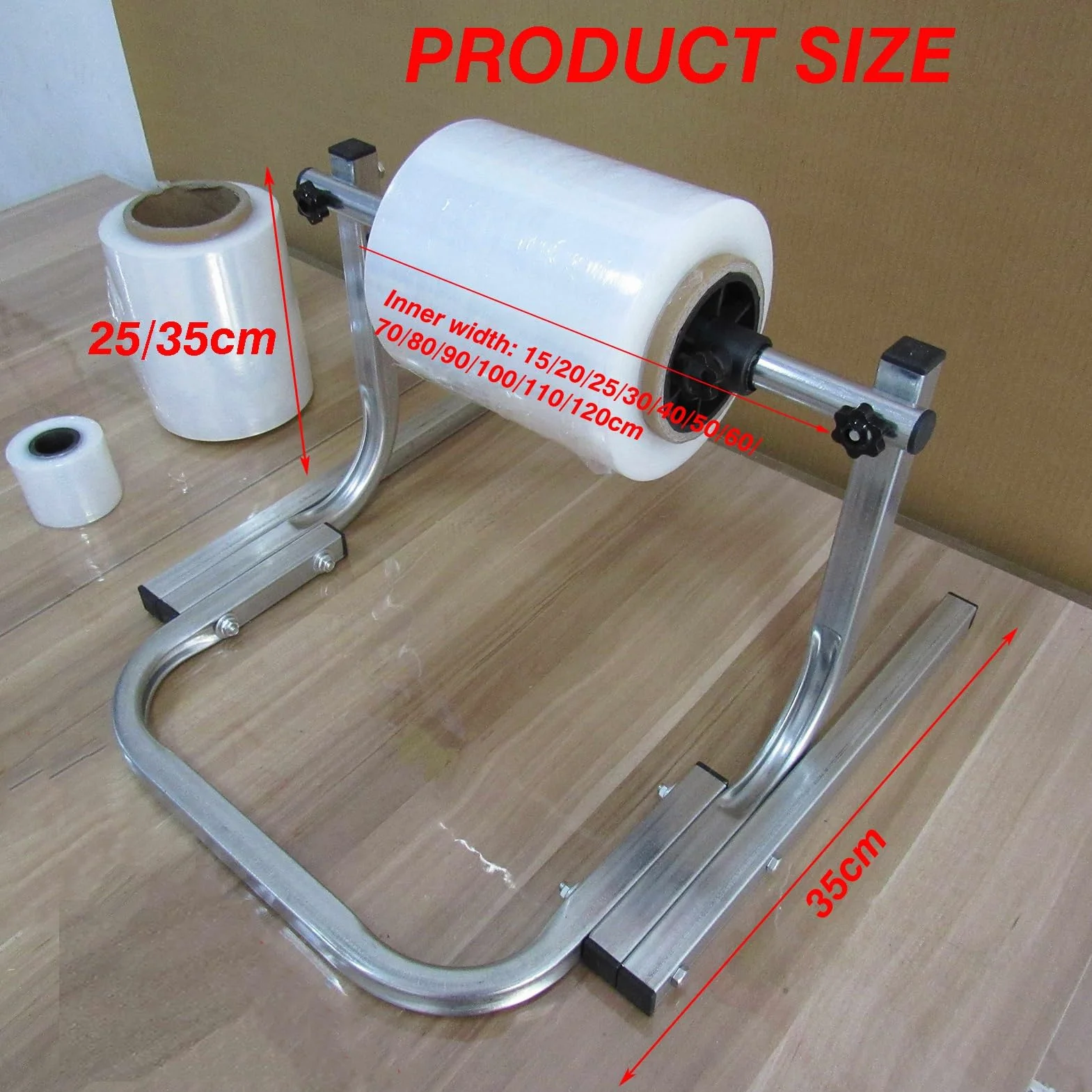 distributore di rotoli di pluriball, Dispenser manuale for pluriball Argento 15-120x40x25-35cm | 15x40x25cm