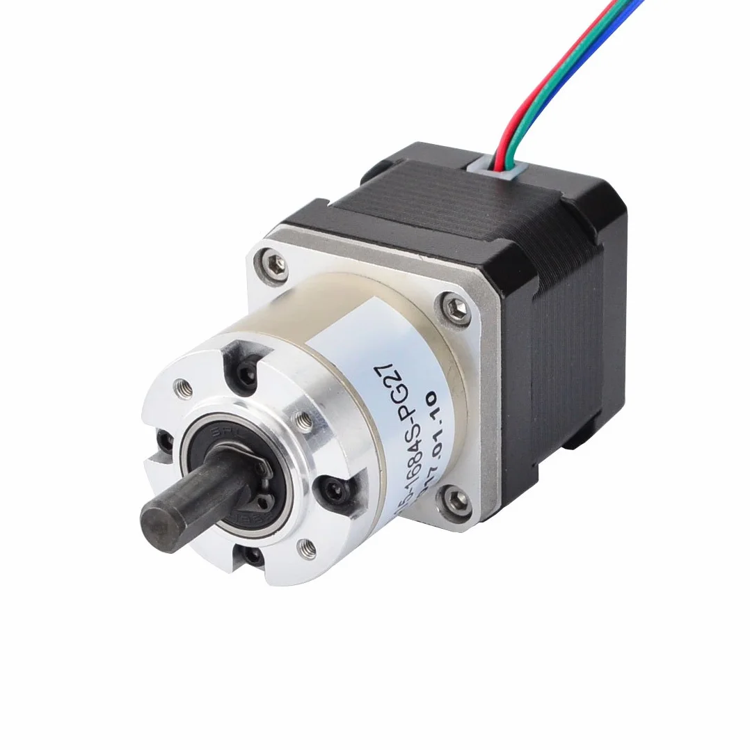 STEPPERONLINE Nema 17 Motore Passo-Passo Bipolare L=38mm 1.68A con Rapporto di riduzione 27:1 Riduttore Epicicloidale per lavori fai da te CNC