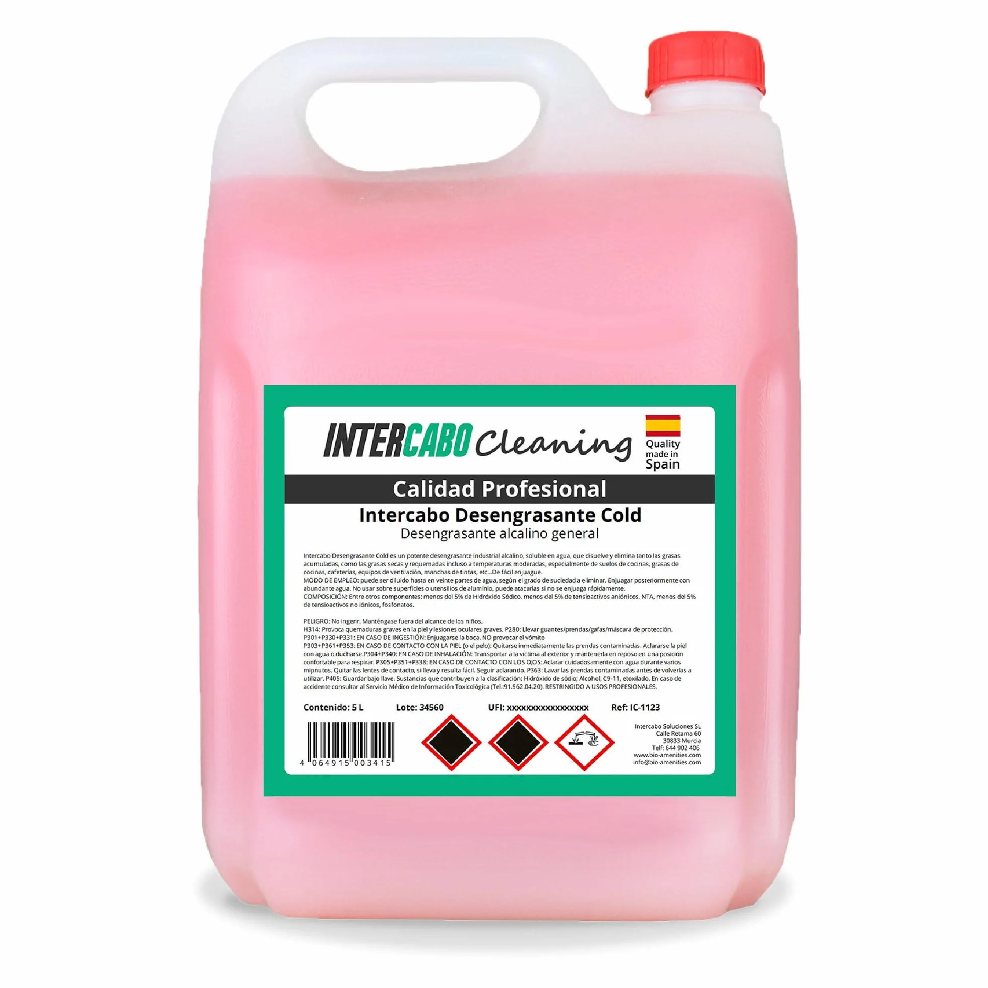 Sgrassatore Alcalino Professionale – 5 litri – Rimuove grasso ostinato da piani cottura, forni e superfici lavabili – Detergente concentrato per cucine industriali