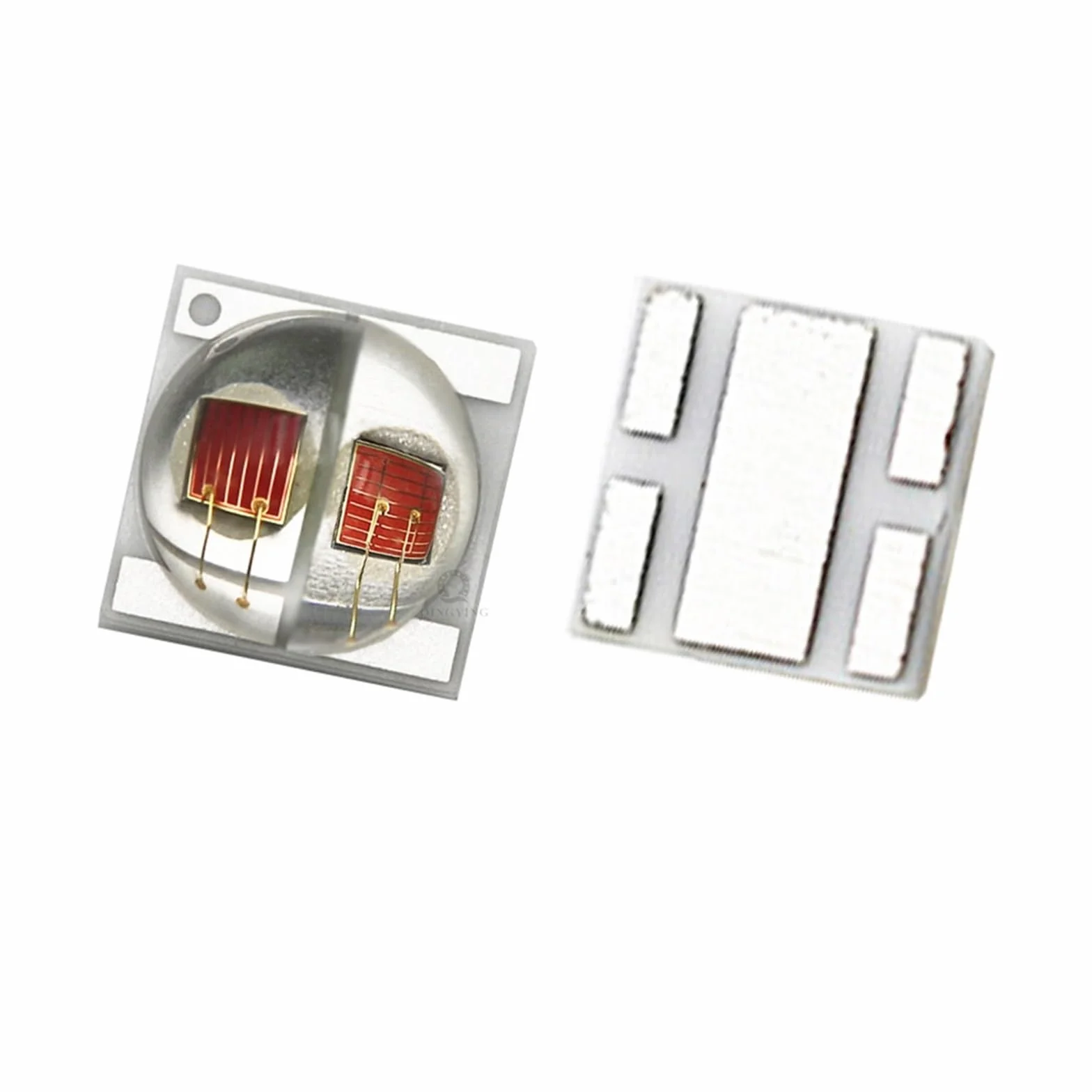 50pcs 3535 Dual Color LED Diodes High Power LED Chip 2W 2x1W White Yellow Red Green Blue UV Warm White for Bicyle Car Light (Red-Yellow)