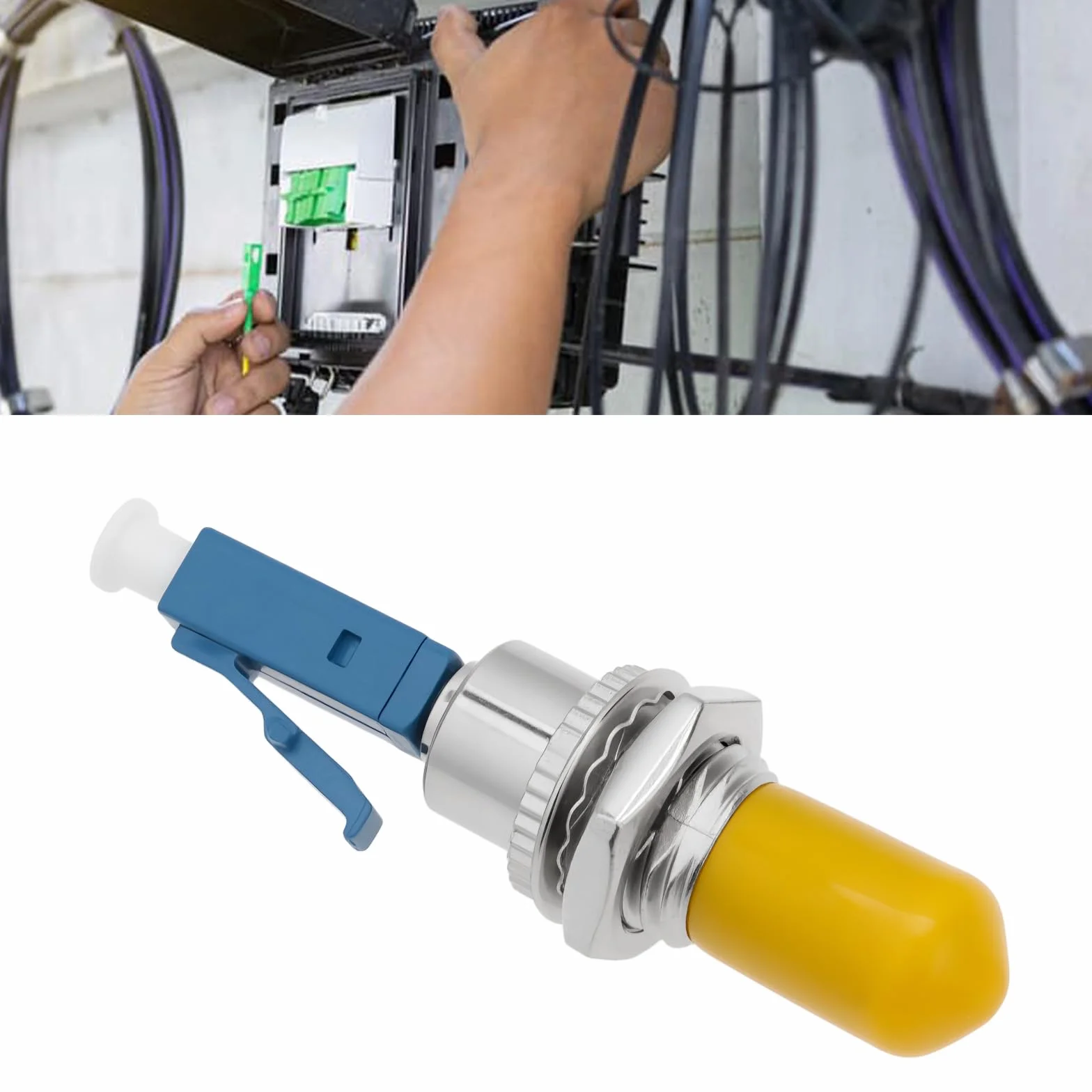 ECSiNG 2 Pezzi Convertitore Ibrido Accoppiatore Adattatore Fibra LC Maschio-ST Femmina 1200nm~1600nm Per Fibra Monomodale/multimodale