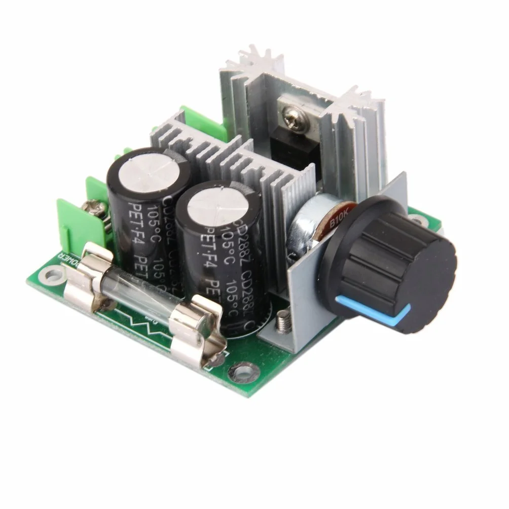 DollaTek Regolatore di velocità del Motore DC PWM 12V-40V 10A con manopola