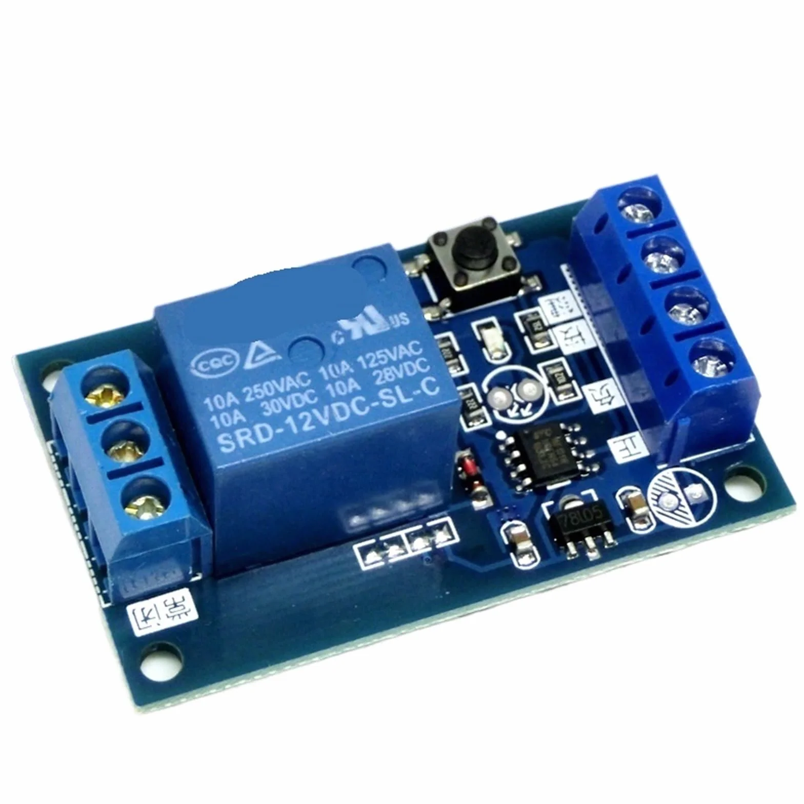 Modulo relè bistabile 5V/12V Modulo relè a Pulsante Singolo Interruttore di Modifica Auto con Avvio e Arresto autobloccante(10 PCS,12V)