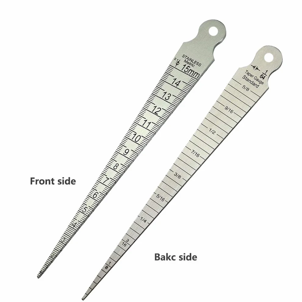 Calibro conico da 1 a 15 mm, in acciaio inox, per saldatura, misura fori